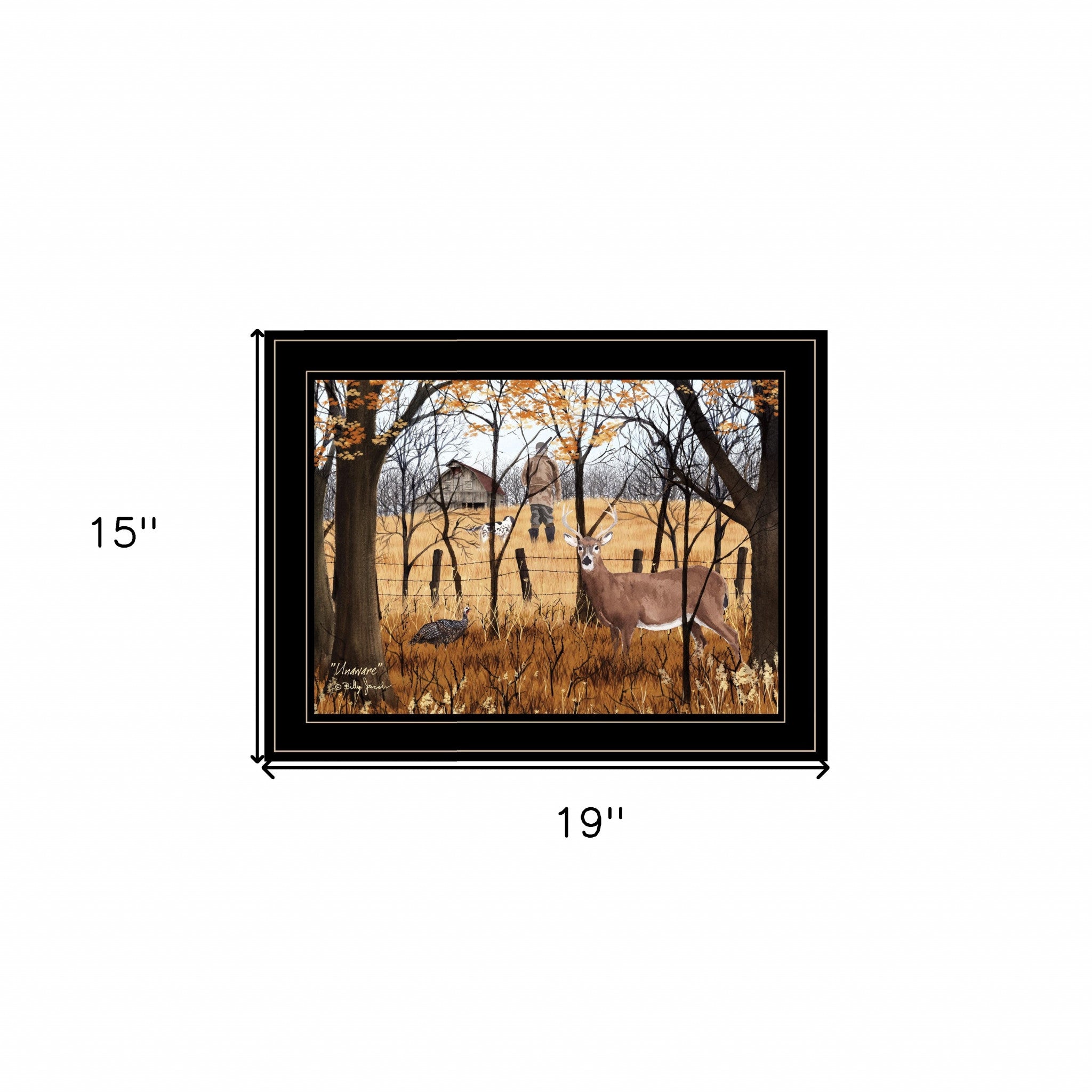 Unaware 2 Black Framed Print Wall Art