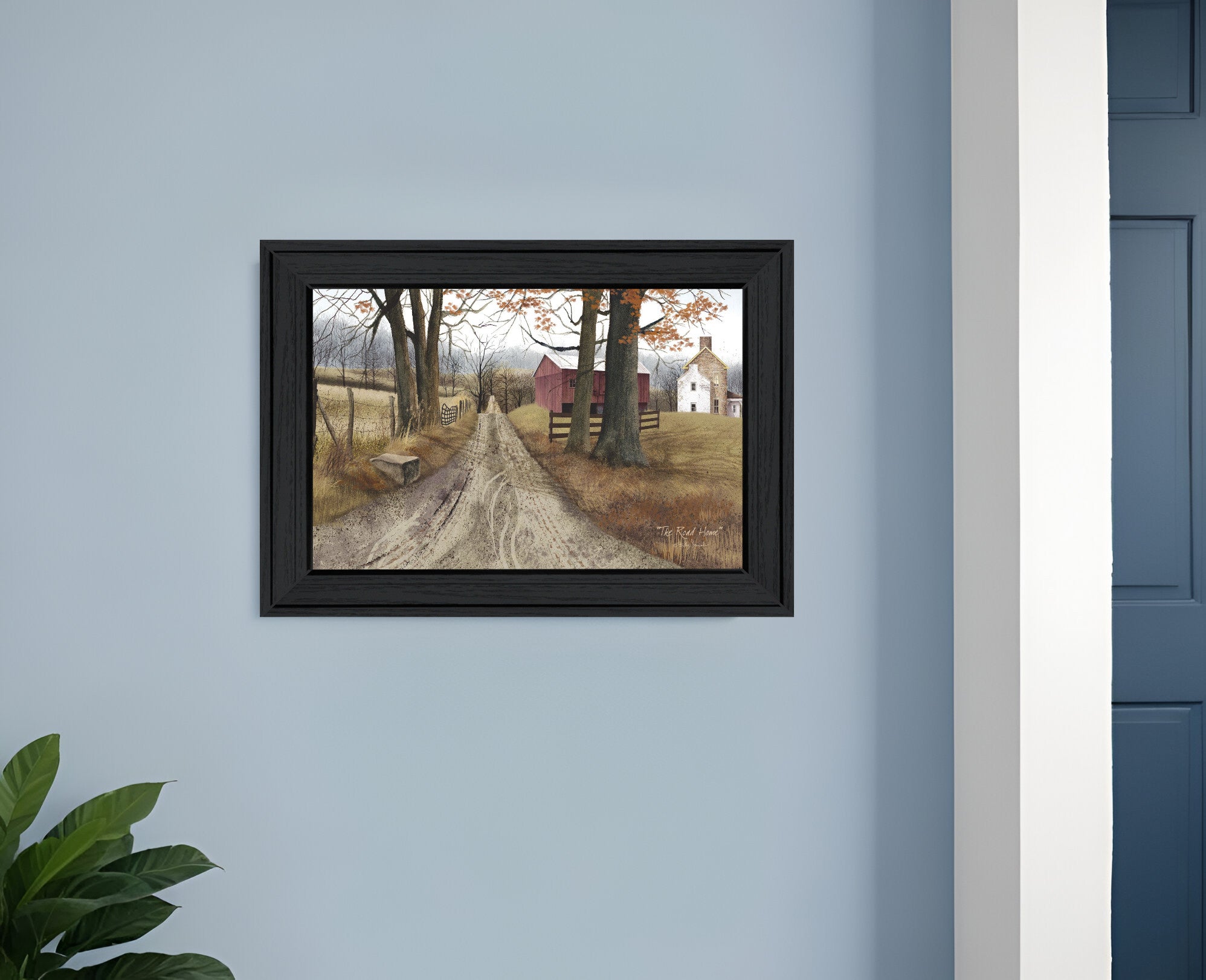 The Road Home 2 Black Framed Print Wall Art