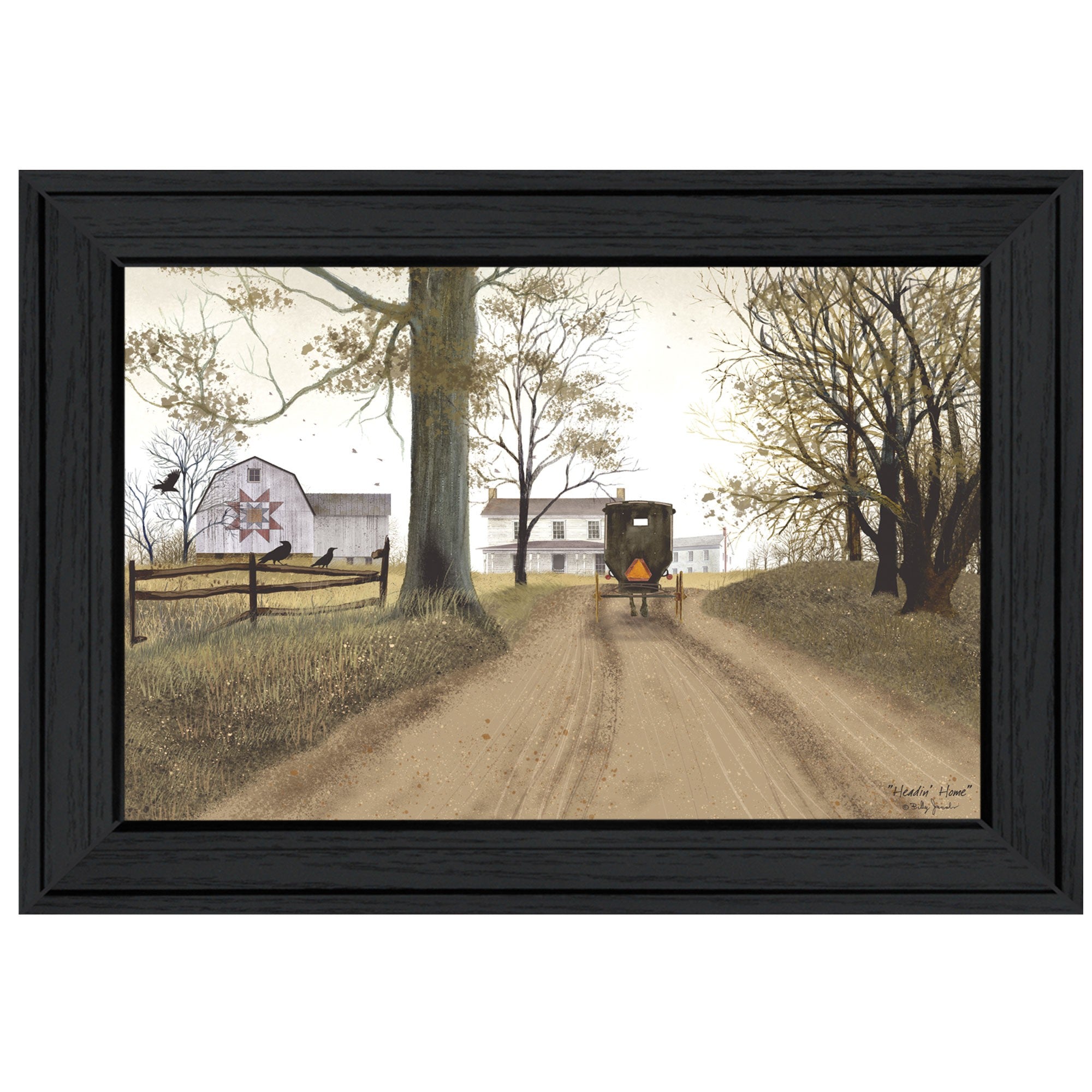 Headin Home 2 Black Framed Print Wall Art