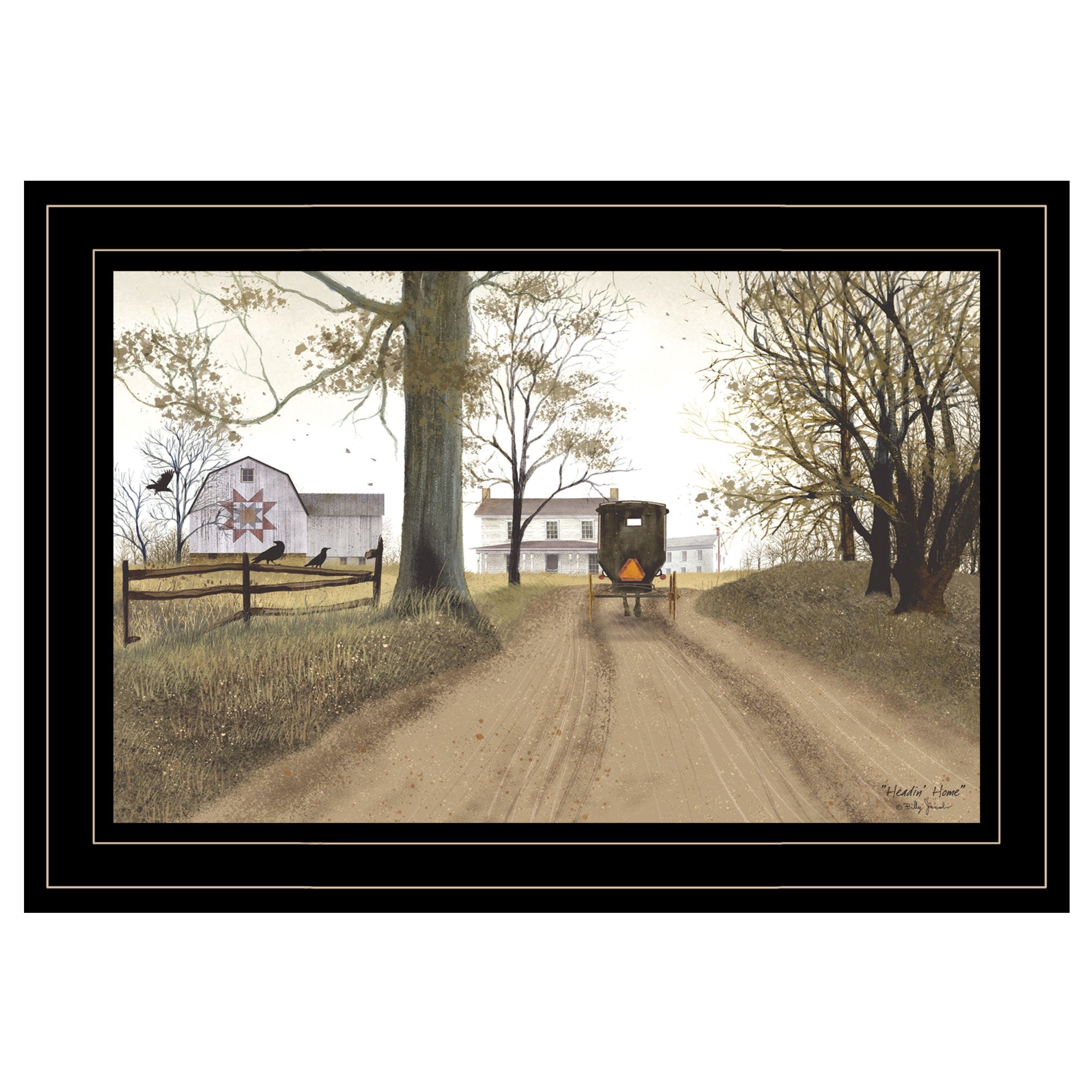 Headin Home 3 Black Framed Print Wall Art