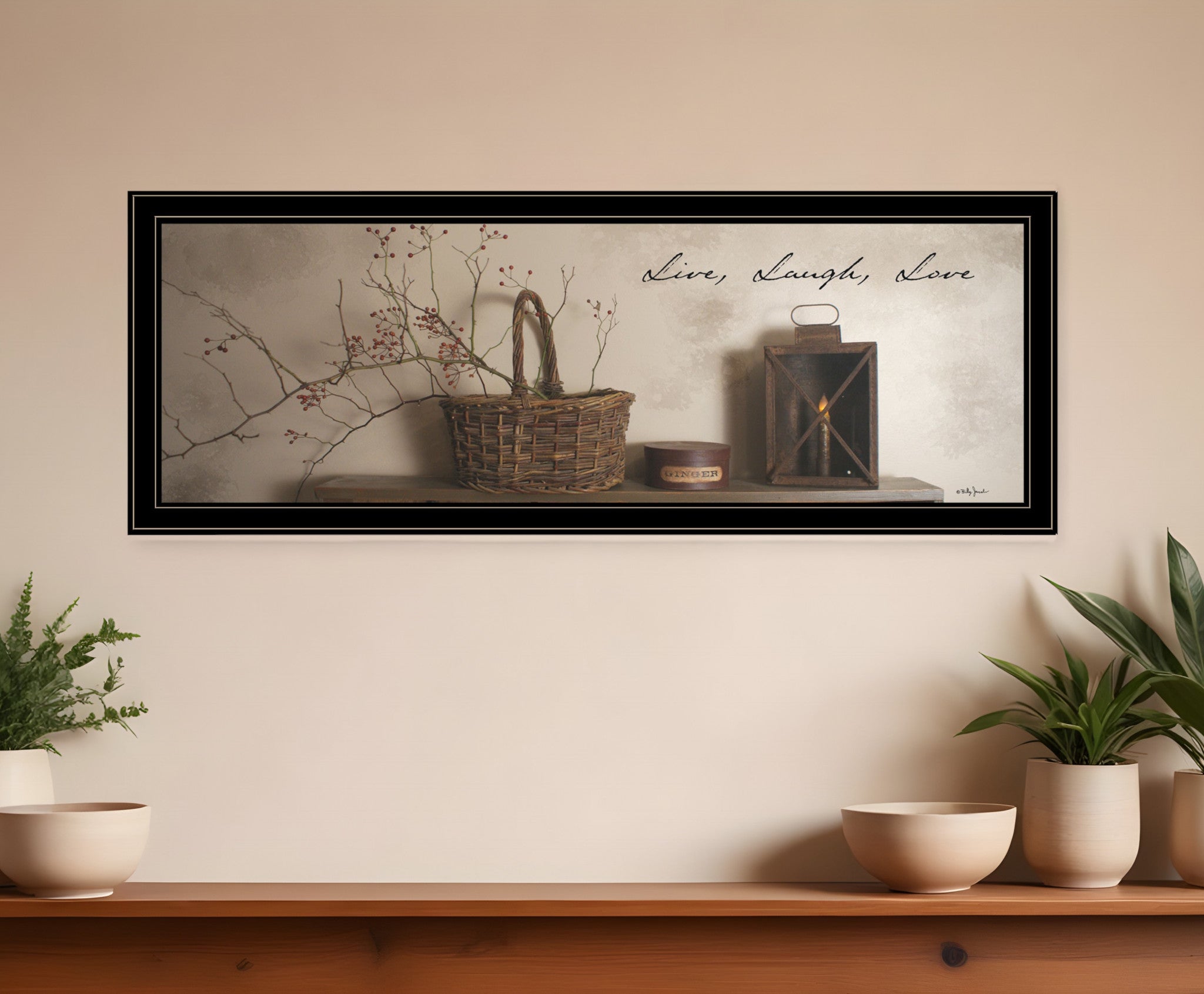 Live Laugh and Love 4 Black Framed Print Wall Art