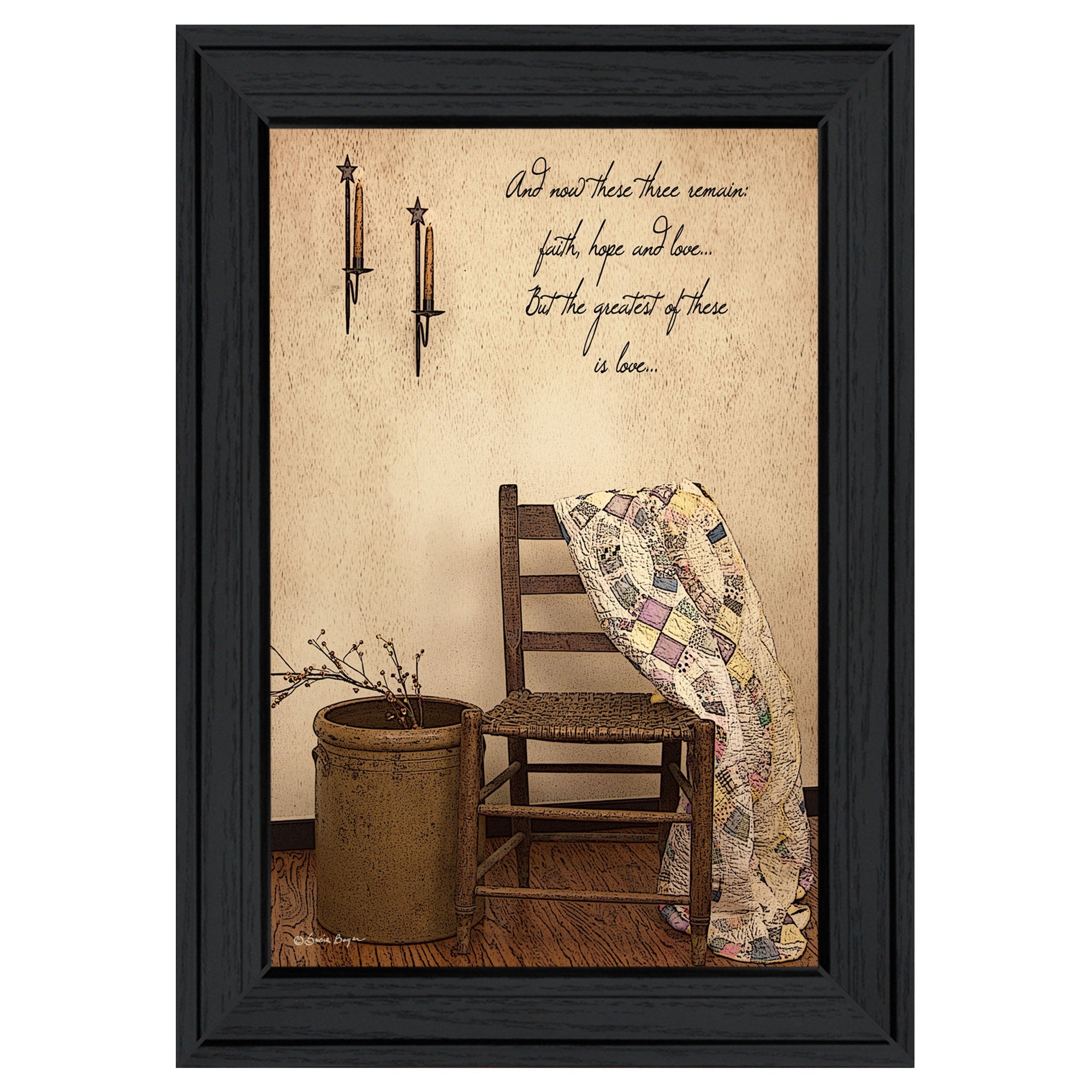 These Three Remain 2 Black Framed Print Wall Art