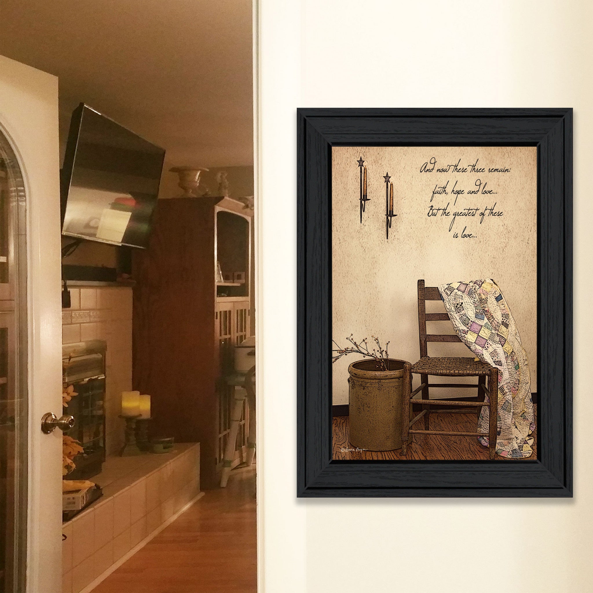 These Three Remain 2 Black Framed Print Wall Art