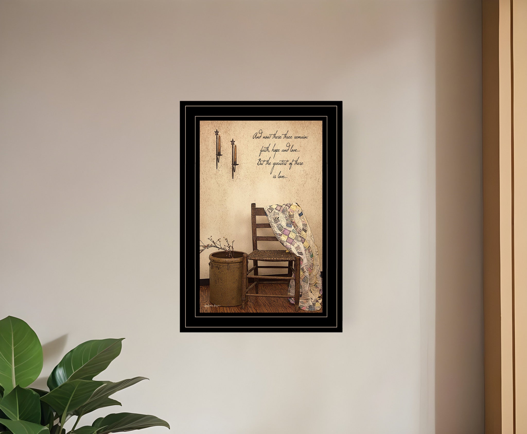 These Three Remain 3 Black Framed Print Wall Art