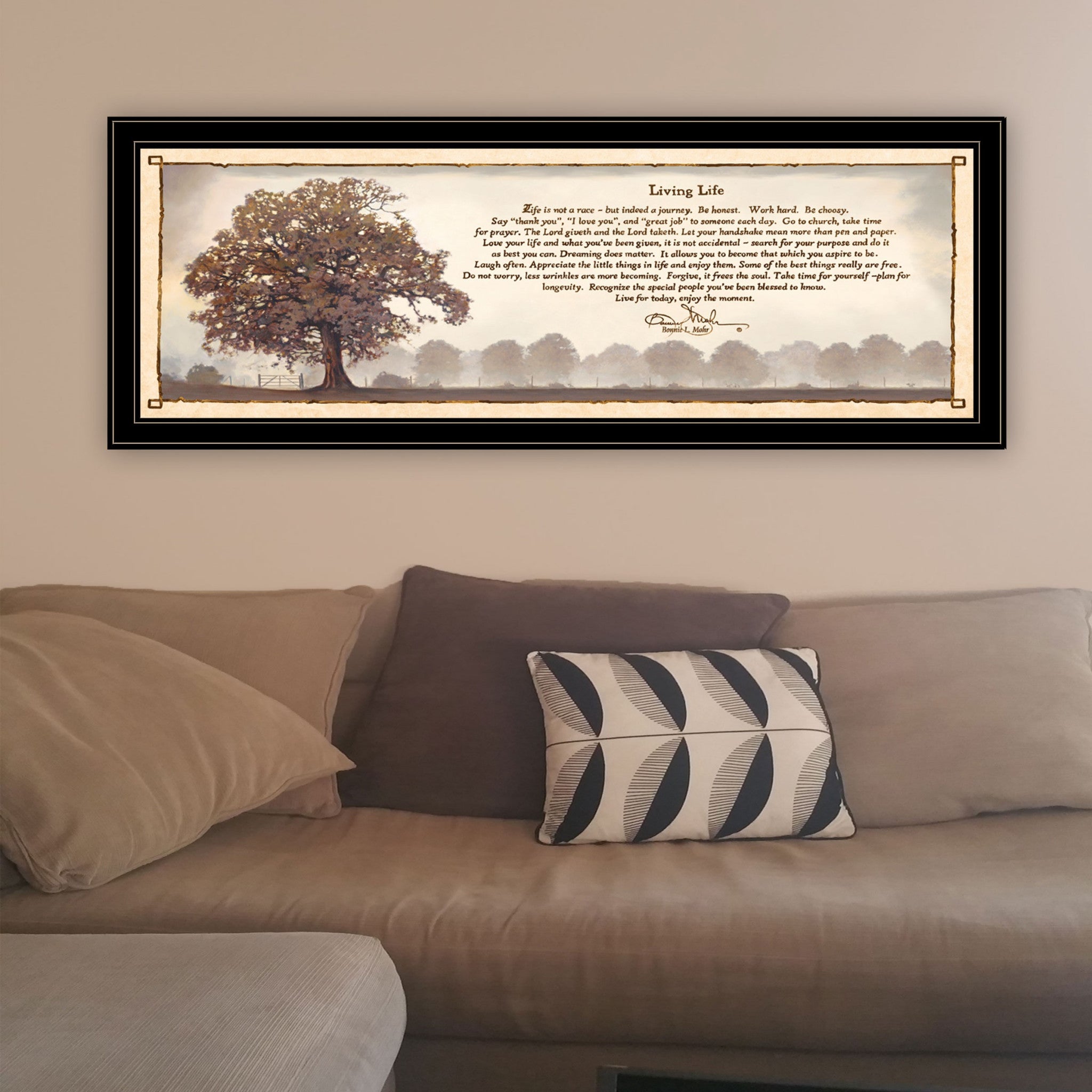 Living Life 12 Black Framed Print Wall Art