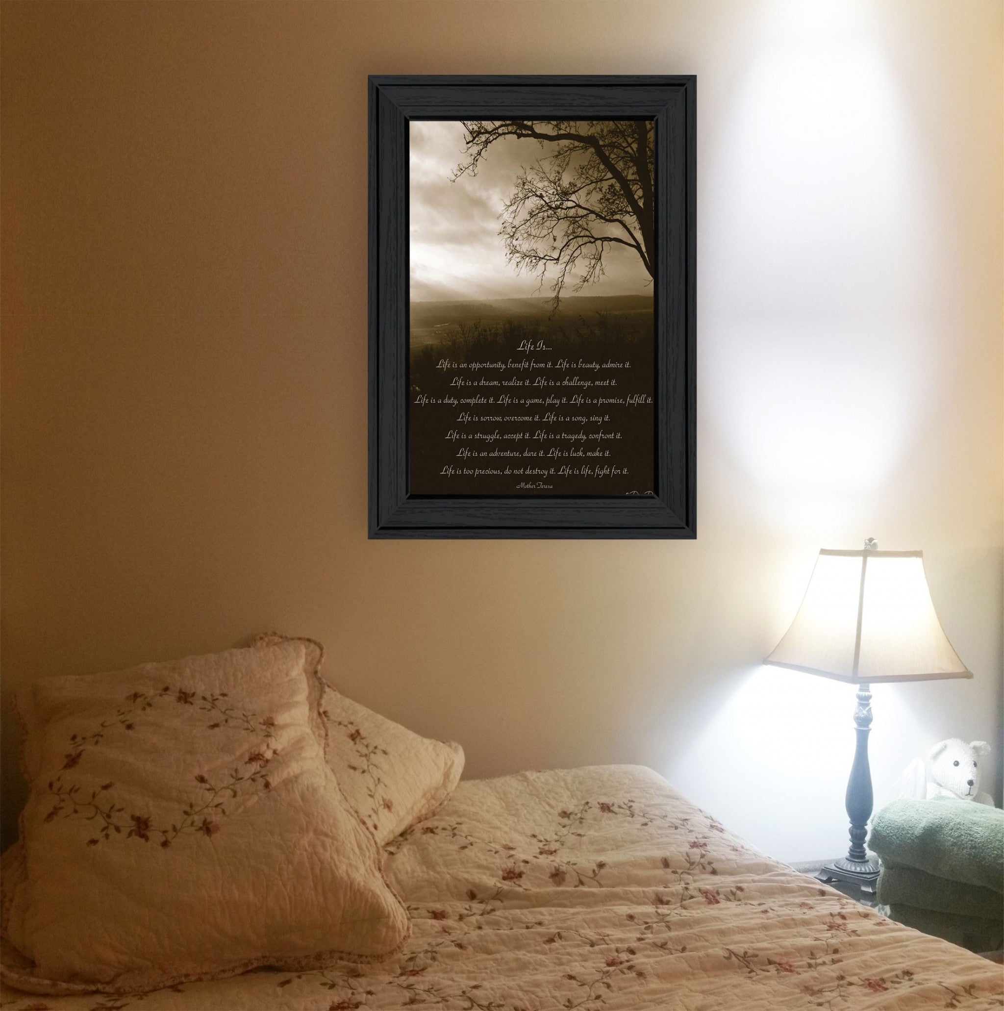 Life is 3 Black Framed Print Wall Art