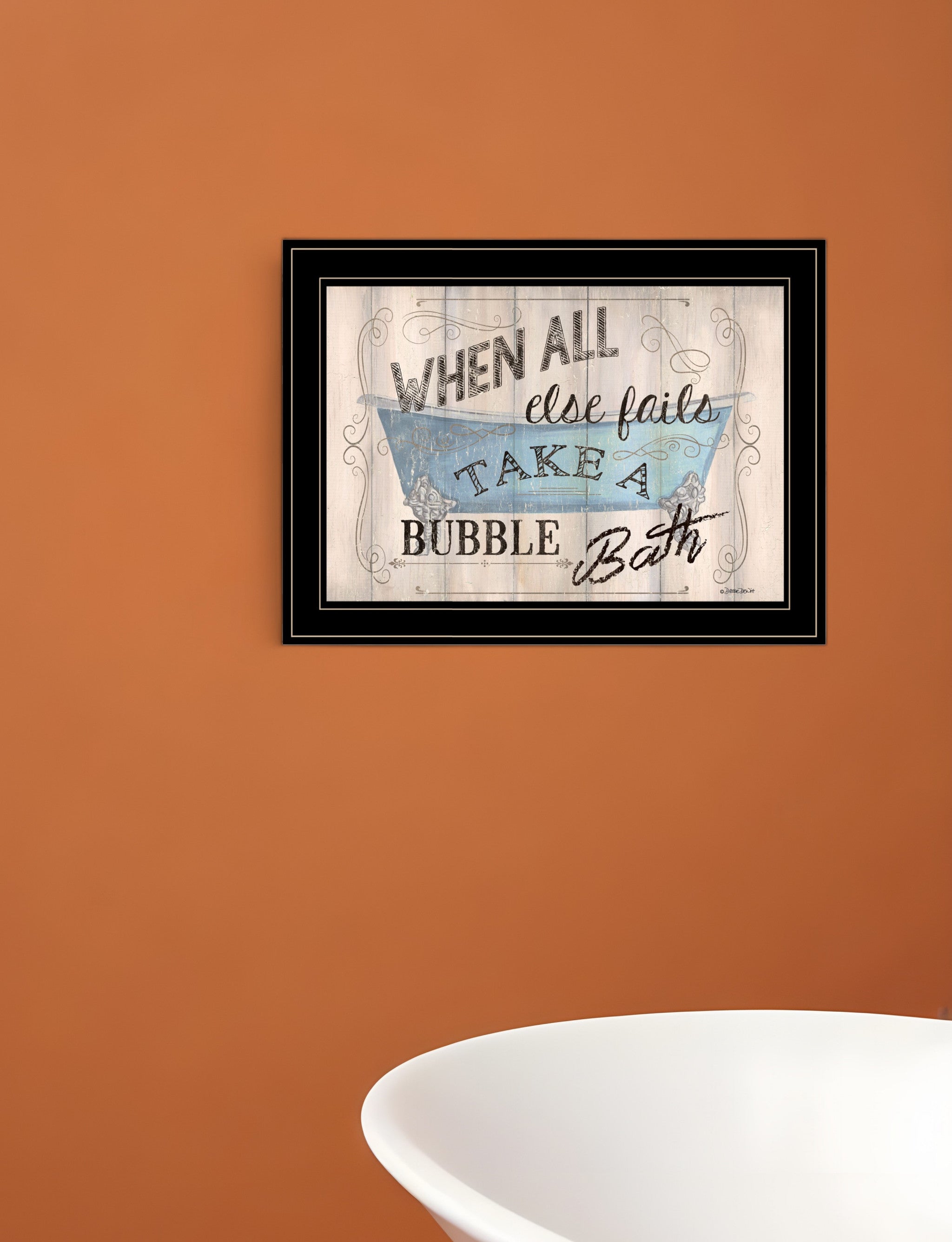 Take A Bubble Bath 2 Black Framed Print Bathroom Wall Art