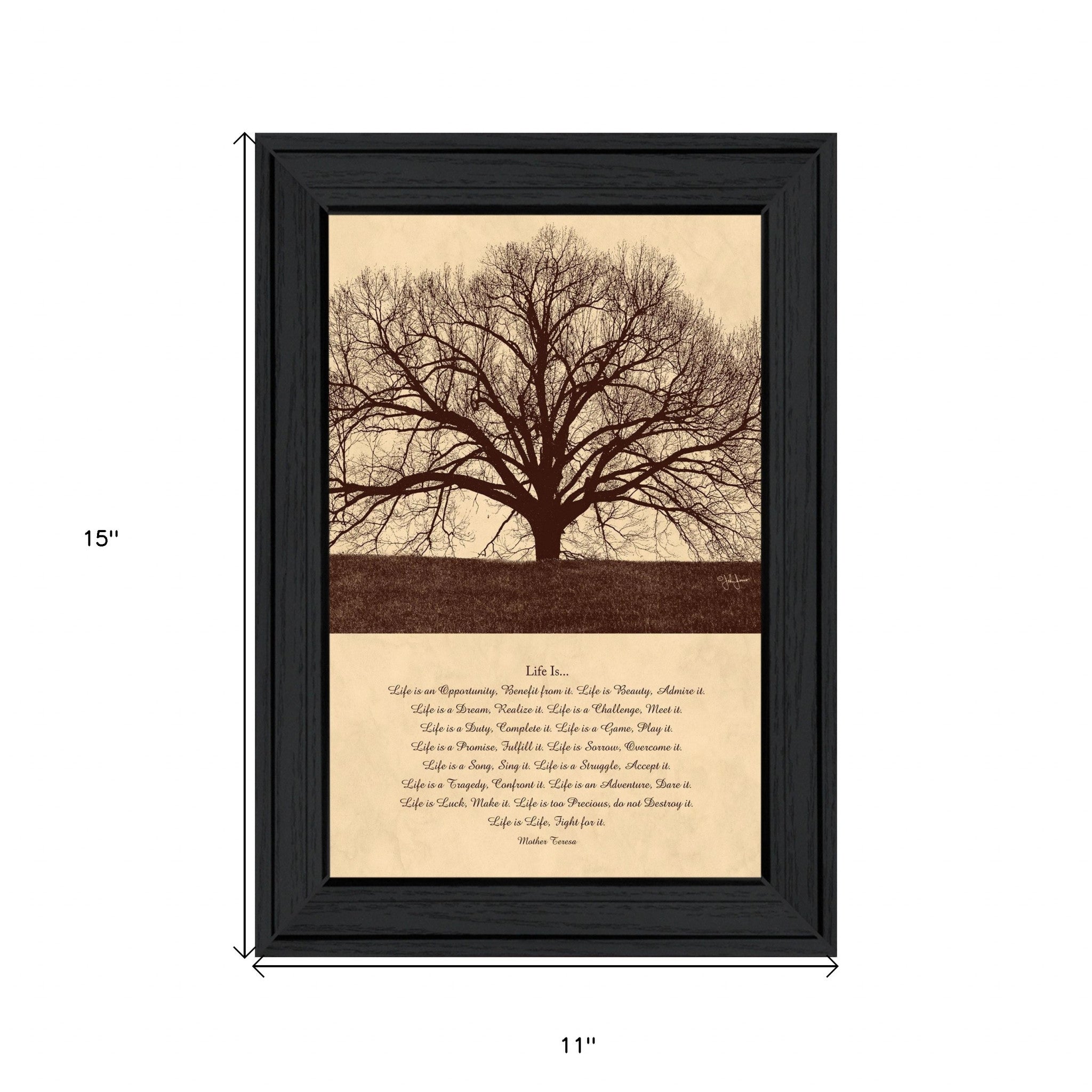 Life Is 6 Black Framed Print Wall Art