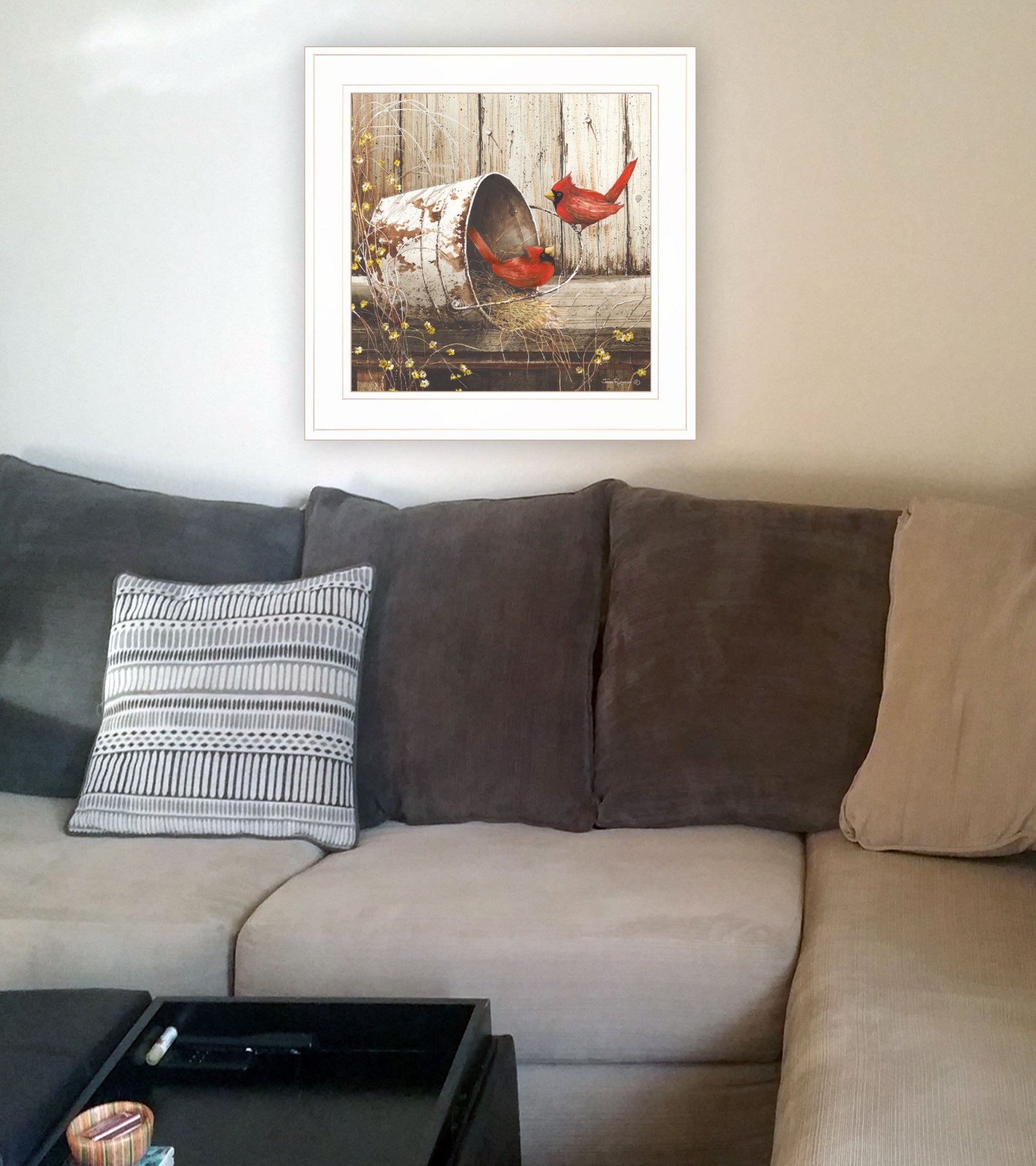 Playing Around 15x15 White Framed Print Wall Art