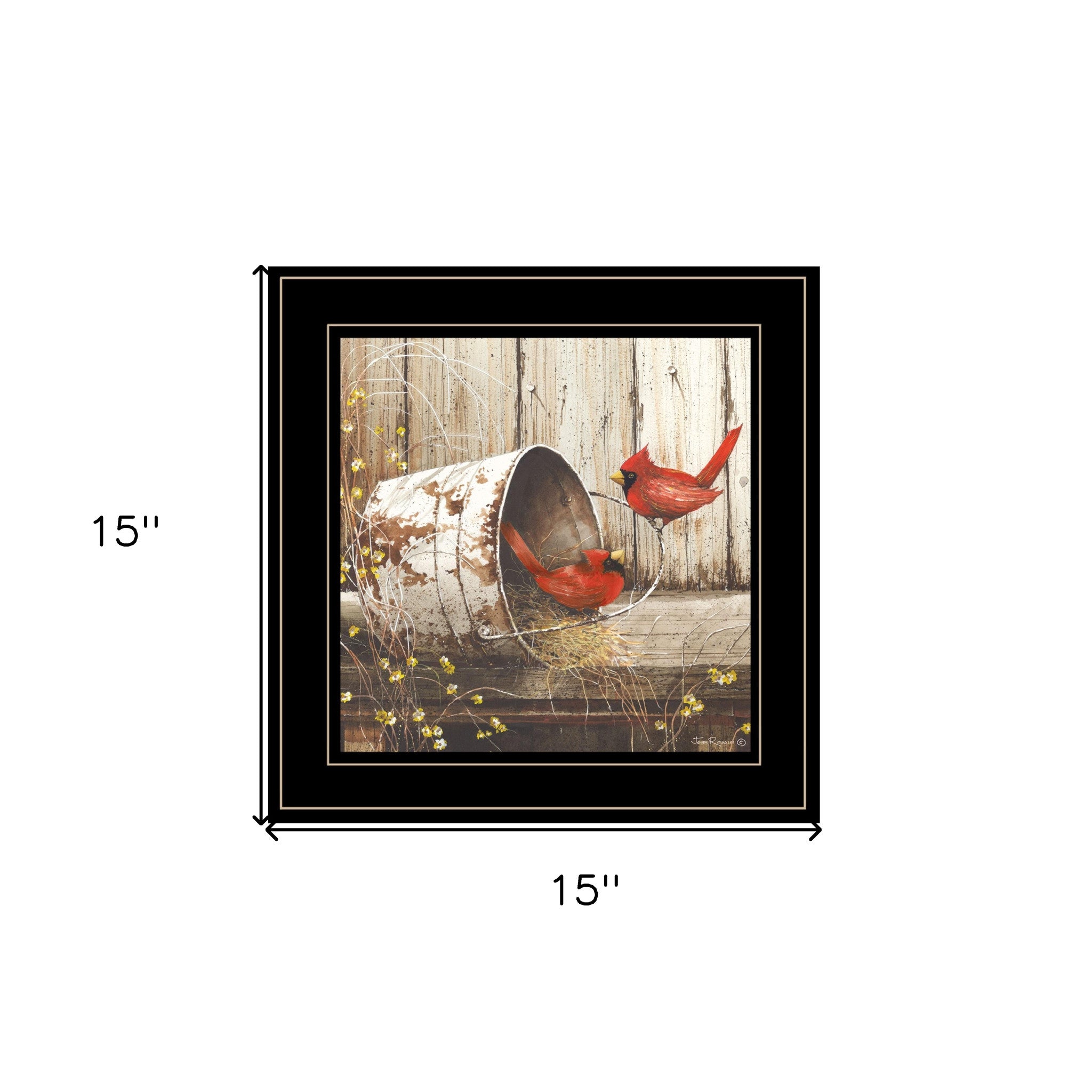 Playing Around 15x15 Black Framed Print Wall Art