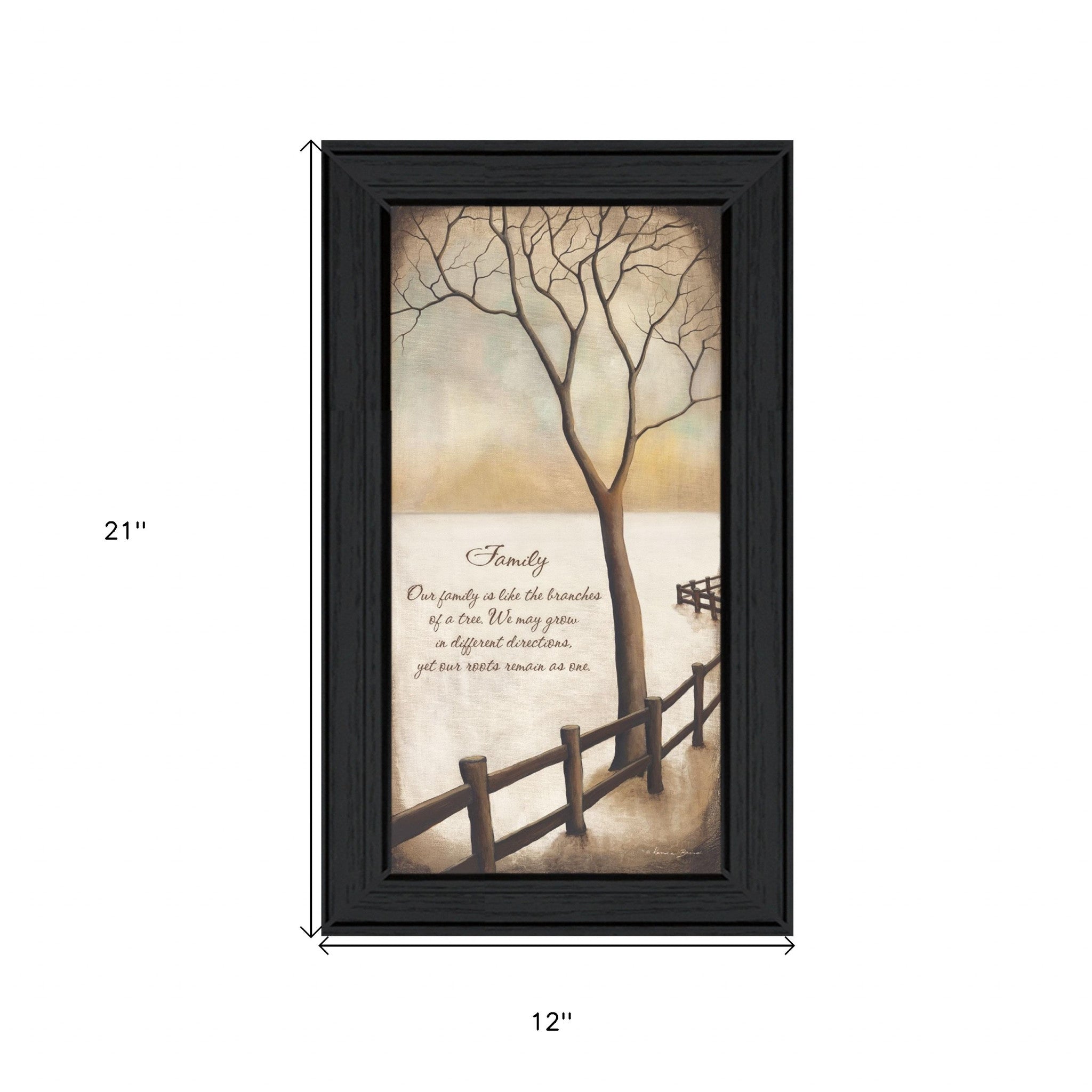 Family 7 Black Framed Print Wall Art