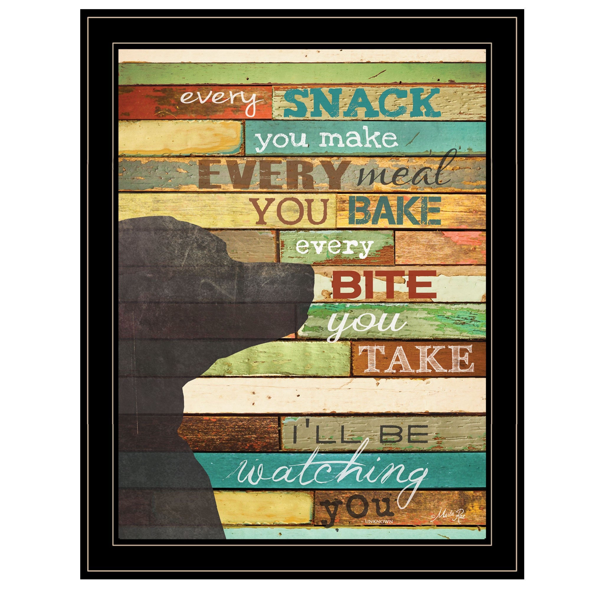 Ill Be Watching You 7 Black Framed Print Wall Art