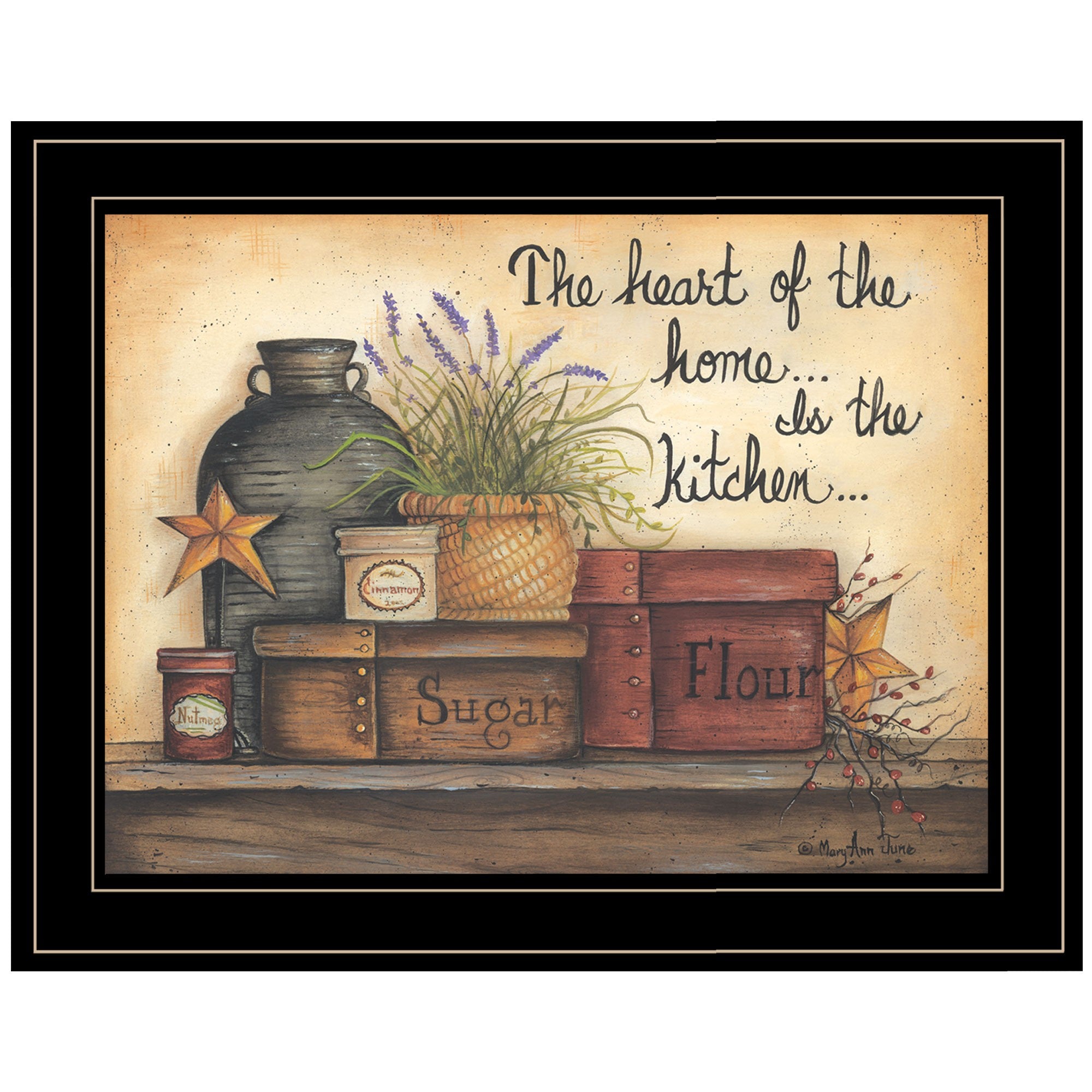 Heart of the Home 8 Black Framed Print Kitchen Wall Art