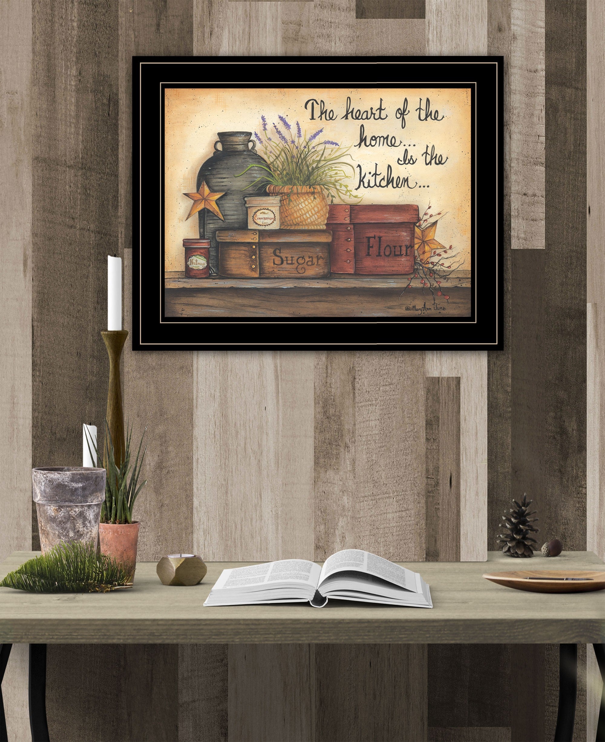 Heart of the Home 8 Black Framed Print Kitchen Wall Art