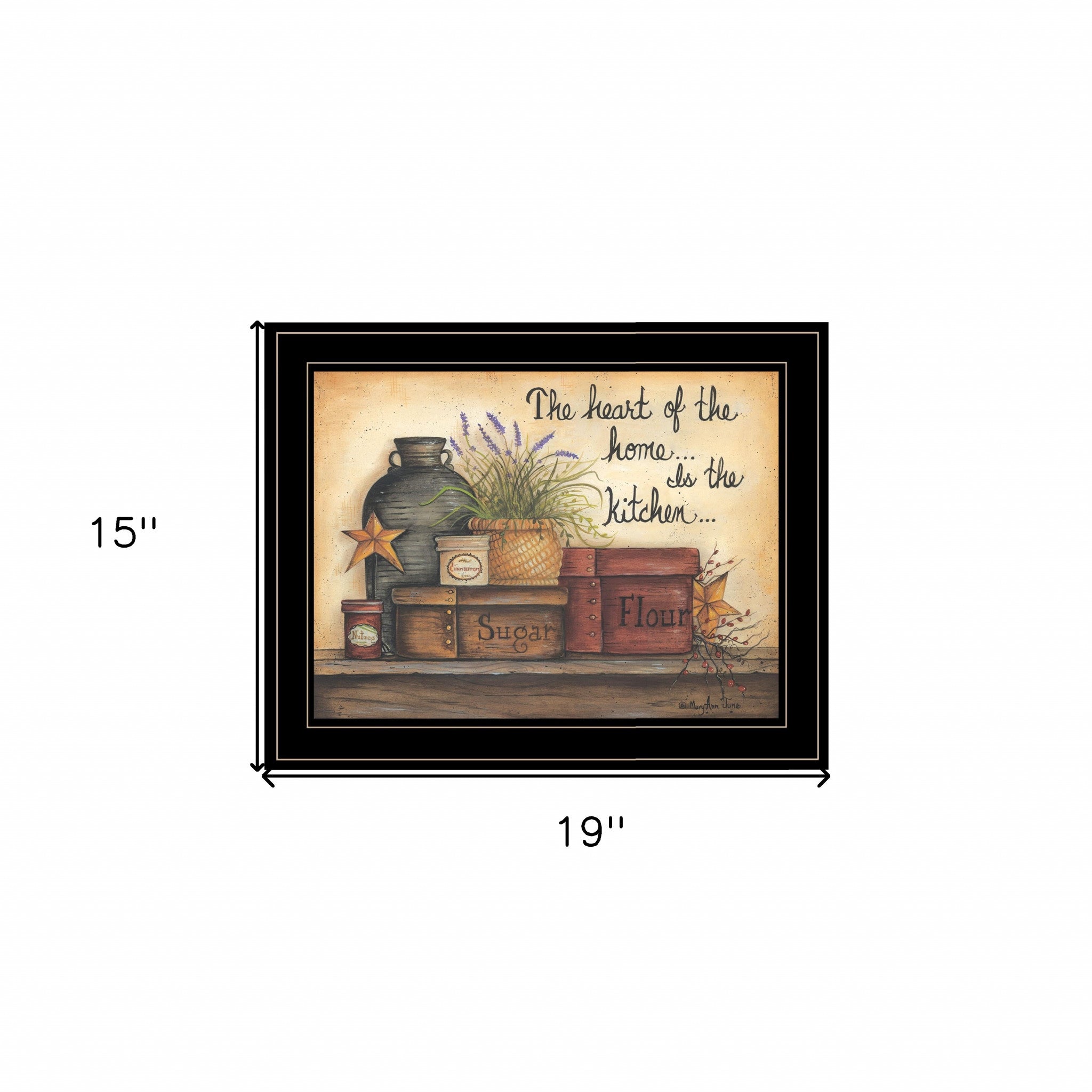 Heart of the Home 8 Black Framed Print Kitchen Wall Art