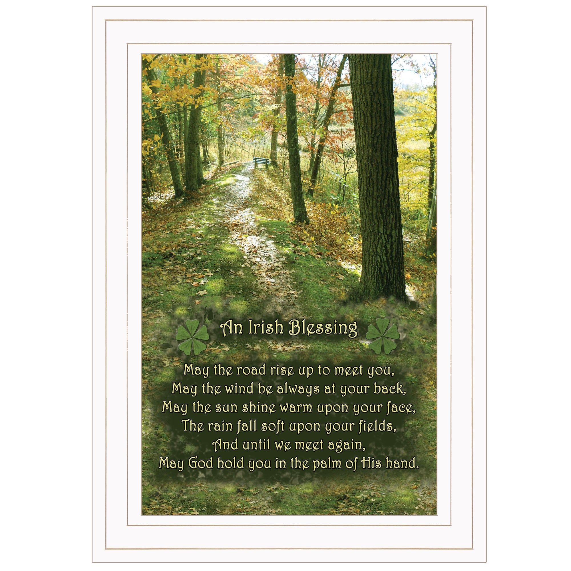 Irish Blessing 1 White Framed Print Wall Art