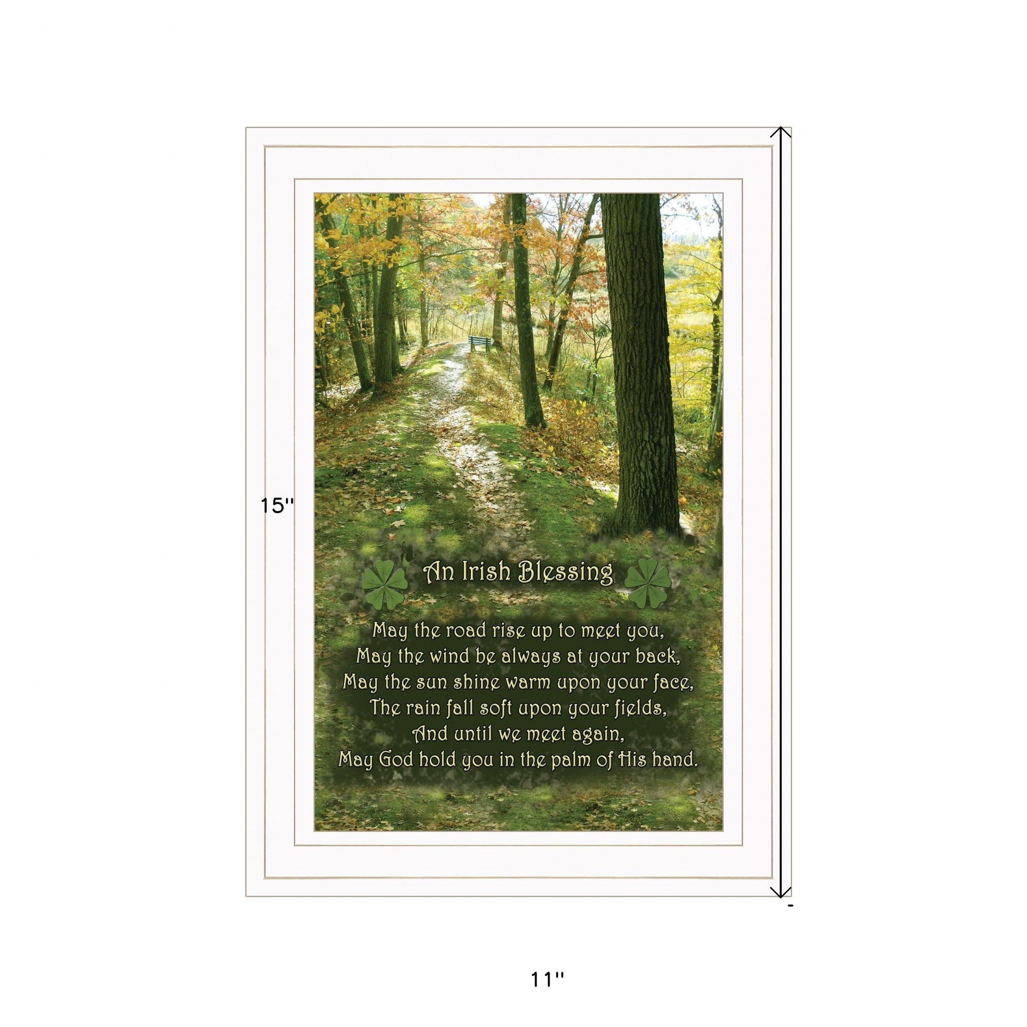 Irish Blessing 1 White Framed Print Wall Art