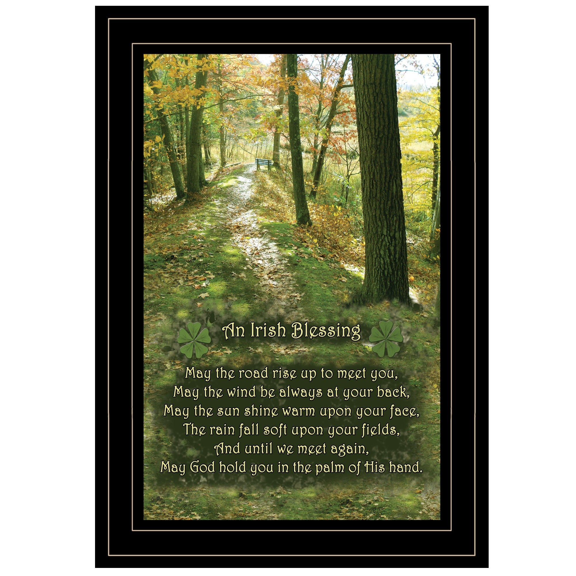 Irish Blessing 2 Black Framed Print Wall Art