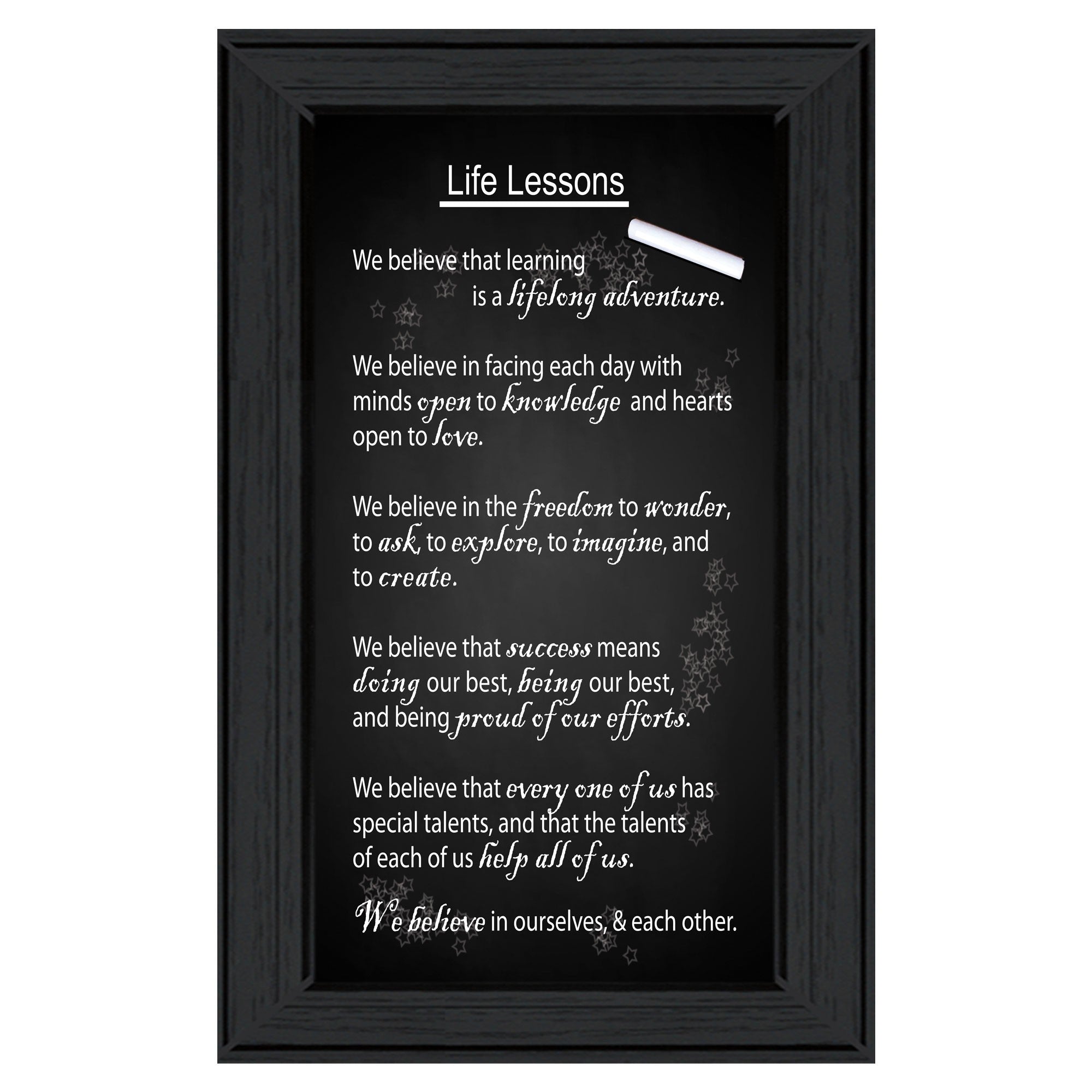 Life Lessons 2 Black Framed Print Wall Art