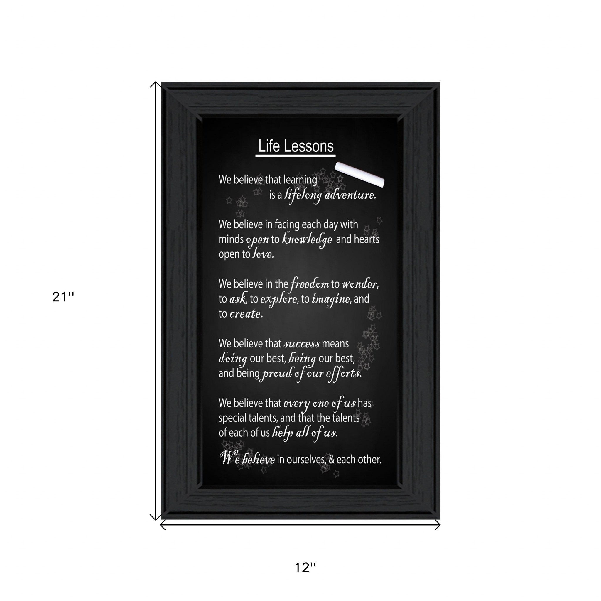 Life Lessons 2 Black Framed Print Wall Art