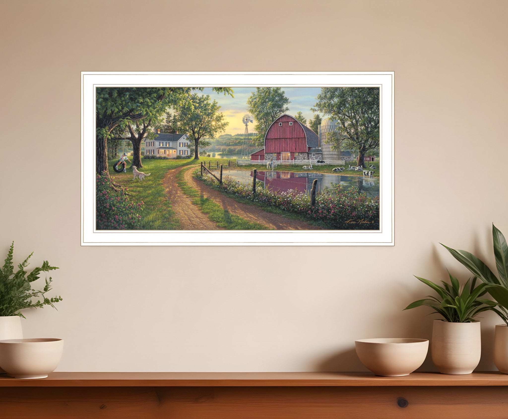 The Road Home 10 White Framed Print Wall Art