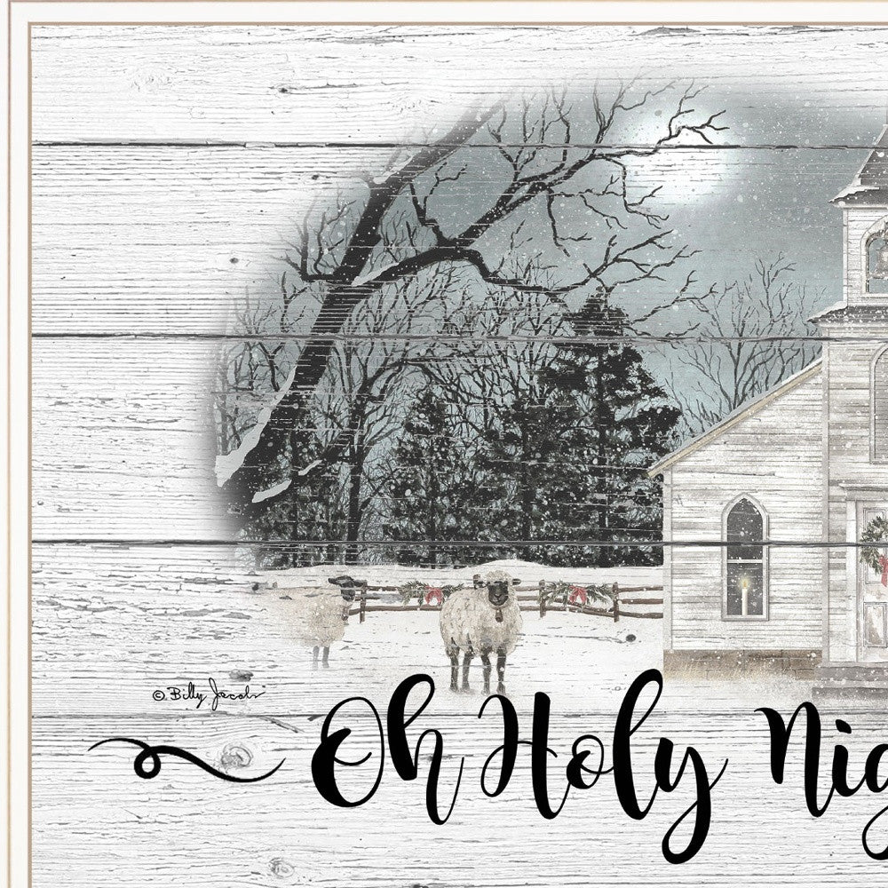 OH HOLY Night 2 White Framed Print Wall Art