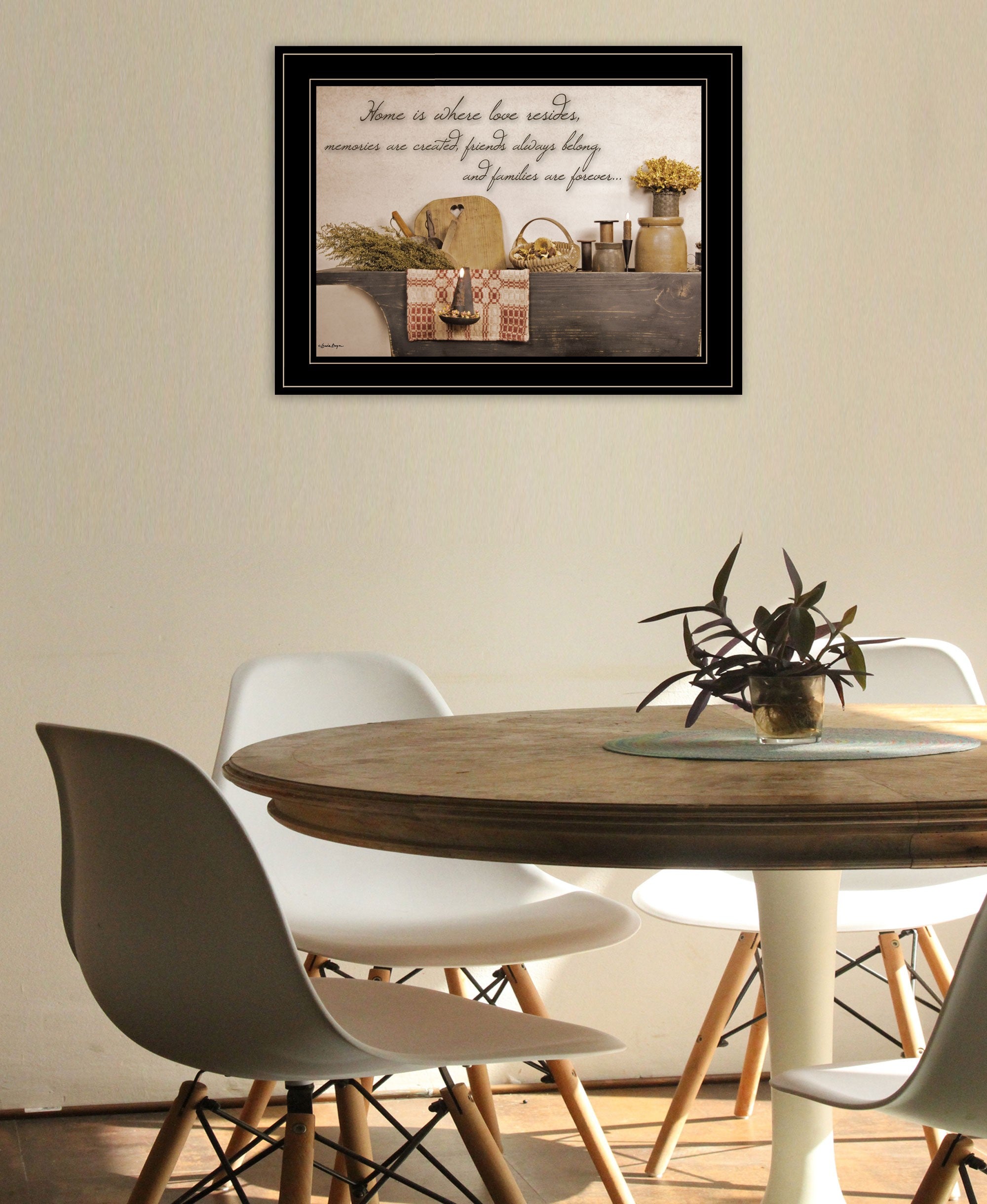 Home is Where Love Resides 2 Black Framed Print Kitchen Wall Art