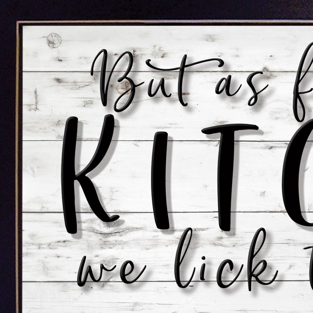 We lick the Spoon 3 Black Framed Print Kitchen Wall Art