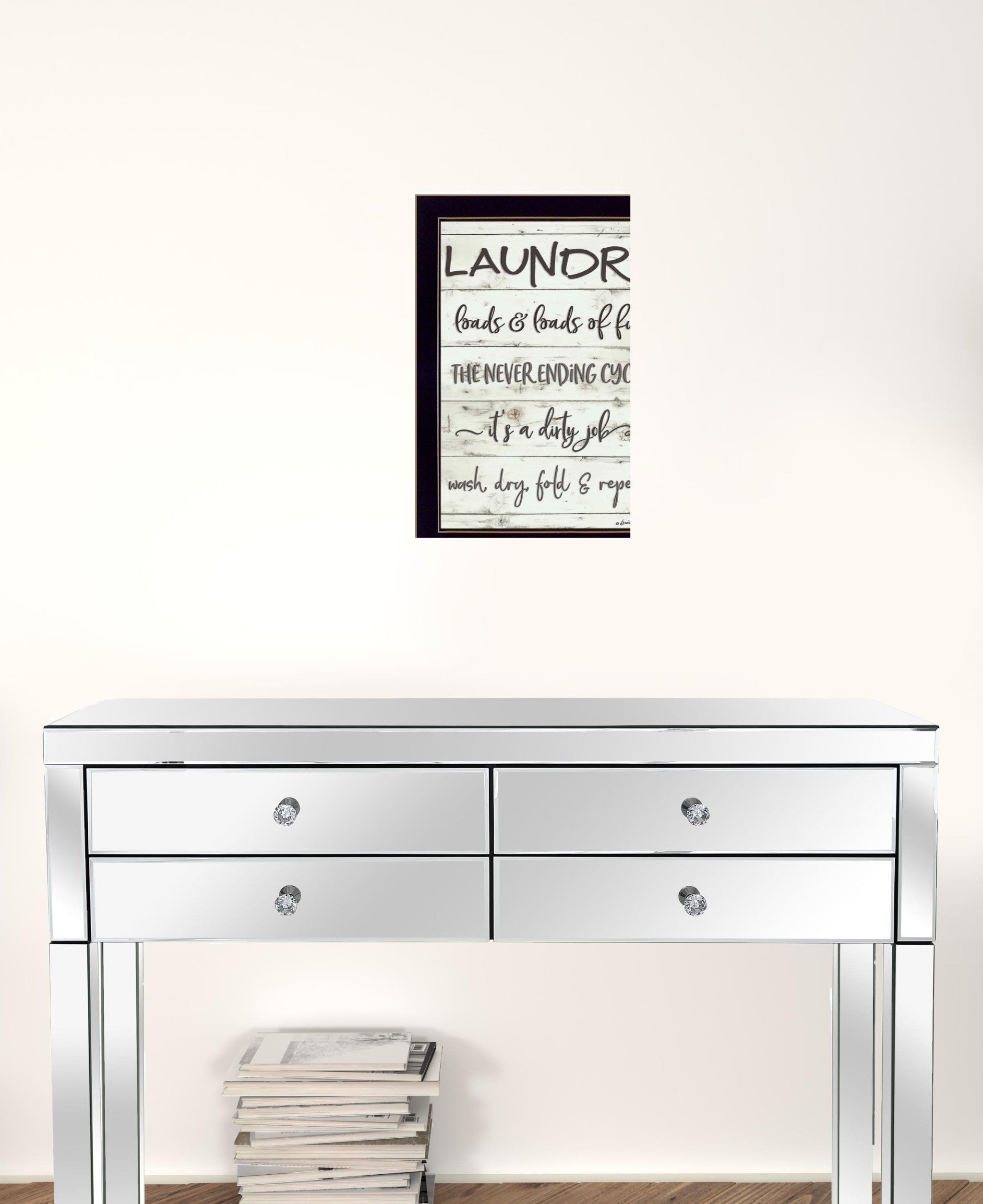 Laundry 3 Black Framed Print Wall Art