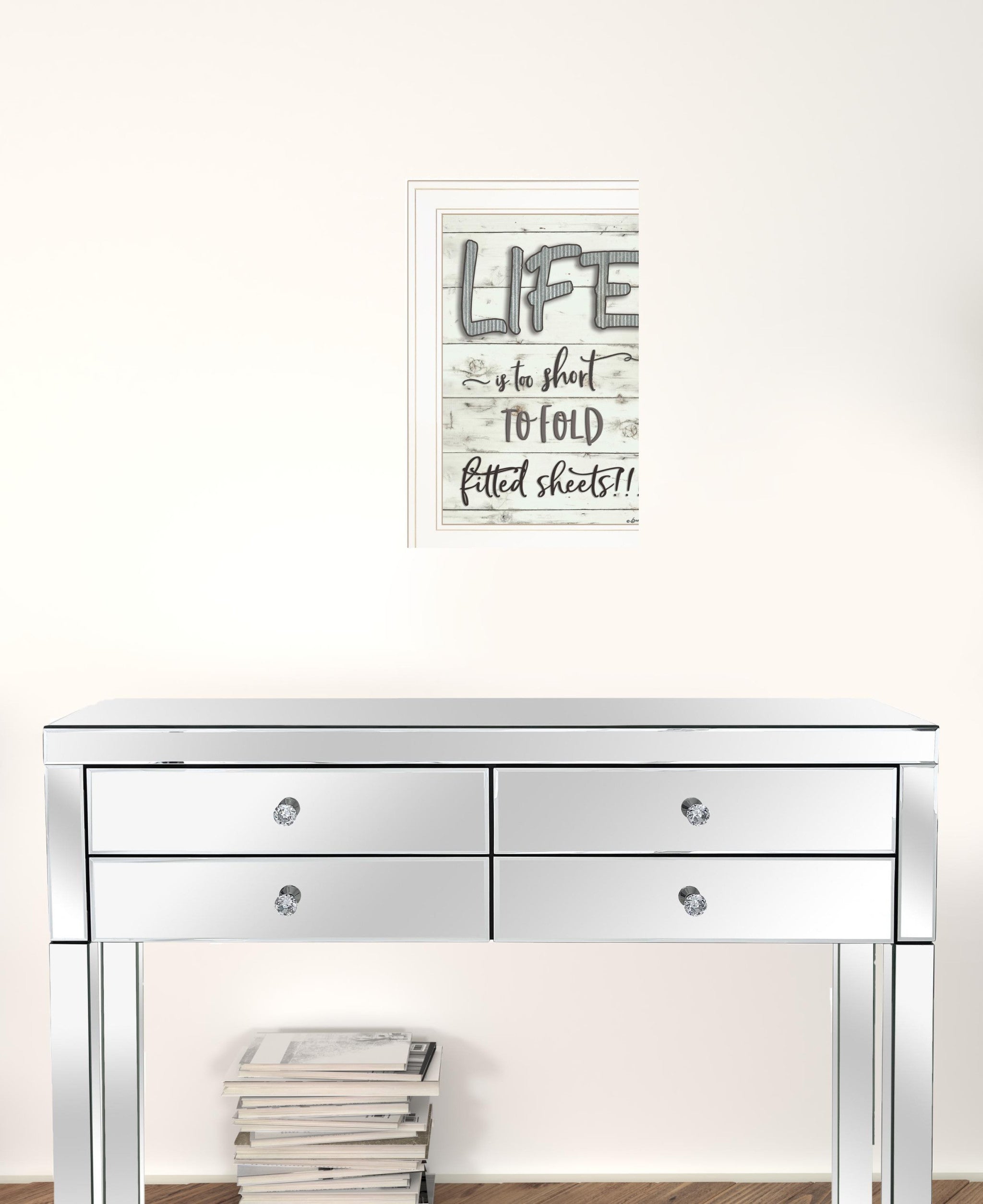 Life Is Too Short 1 White Framed Print Wall Art