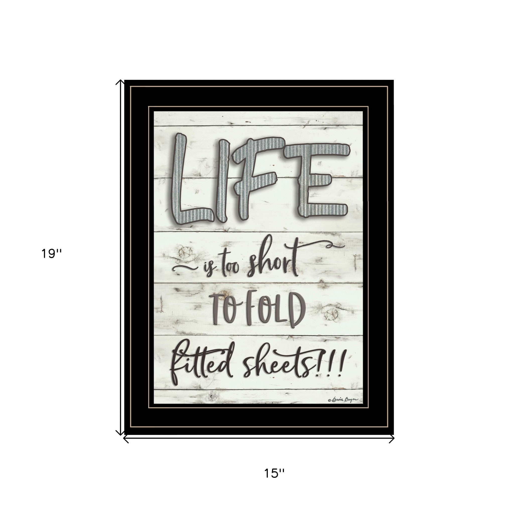 Life Is Too Short 2 Black Framed Print Wall Art