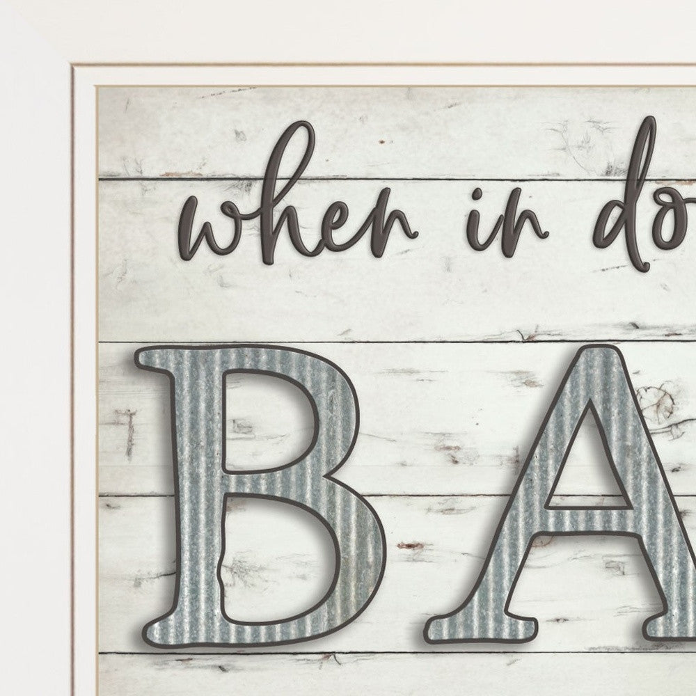 When in Doubt Take a Bath 2 White Framed Print Bathroom Wall Art