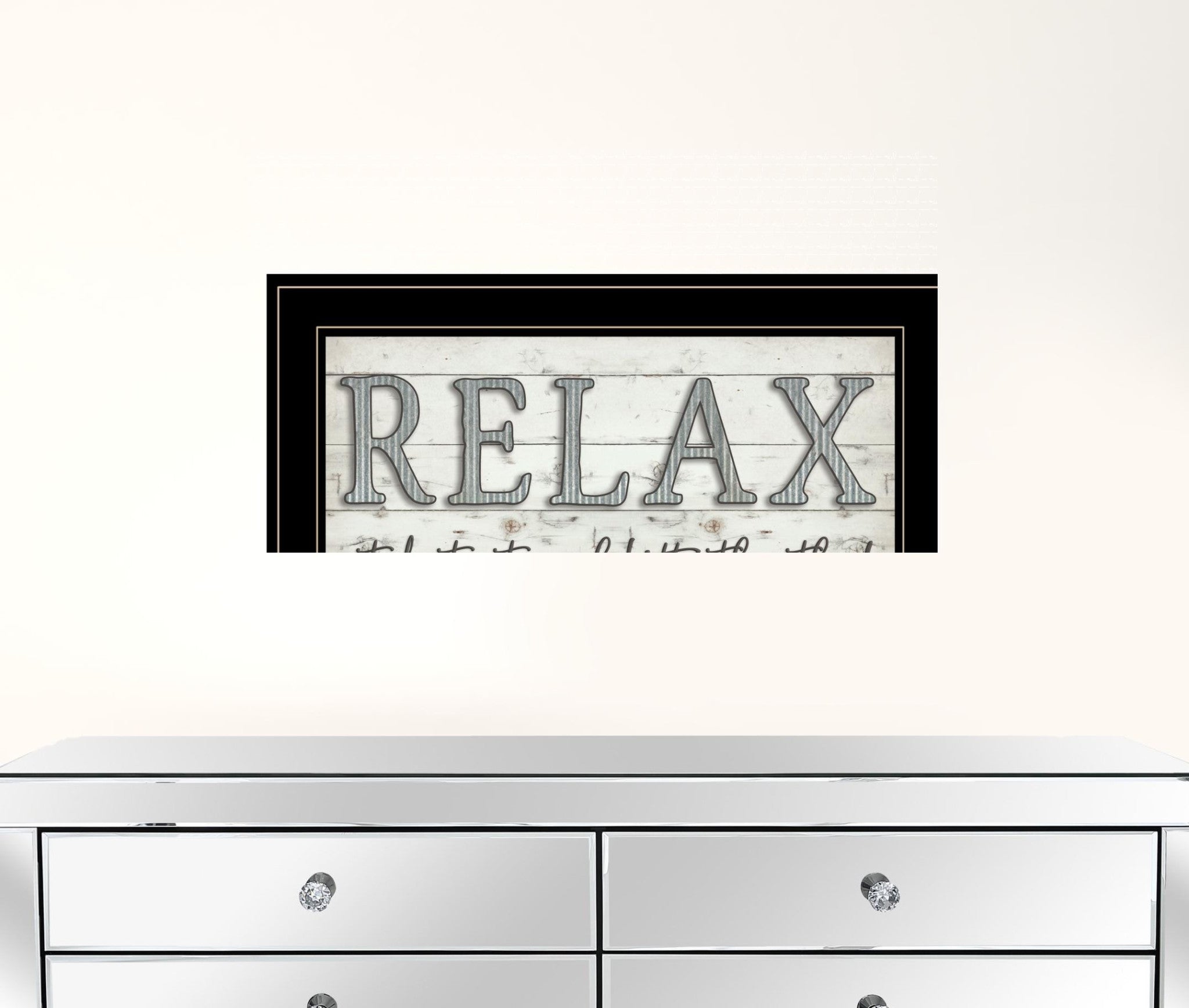 Relax 4 Black Framed Print Wall Art