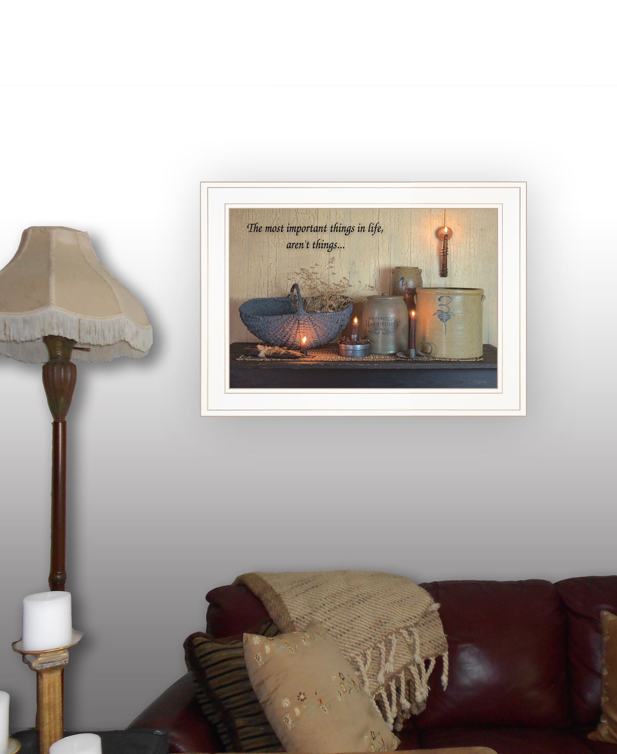 The Most Important Things White Framed Print Wall Art