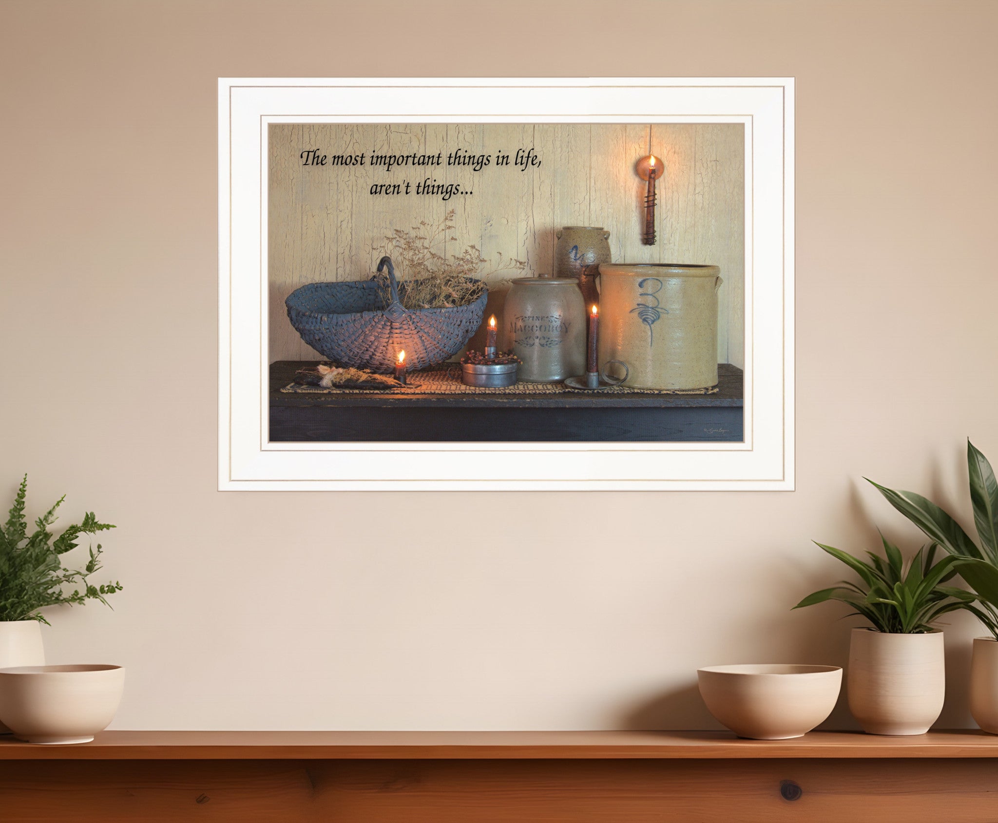 The Most Important Things White Framed Print Wall Art