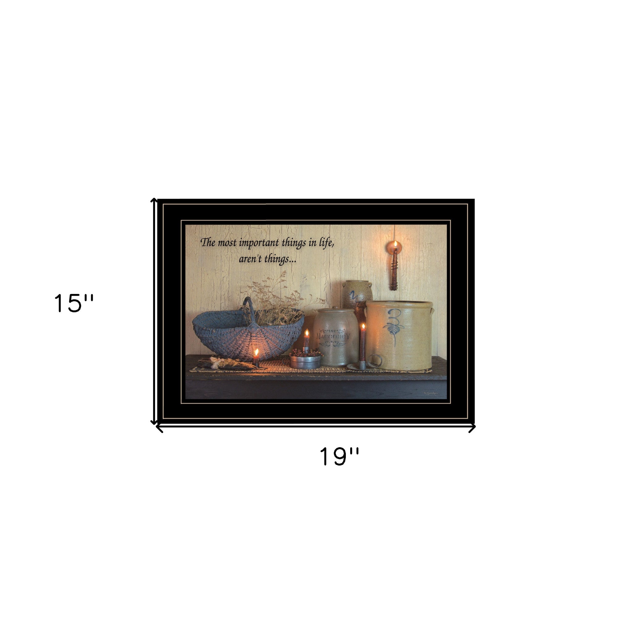 The Most Important Things Black Framed Print Wall Art