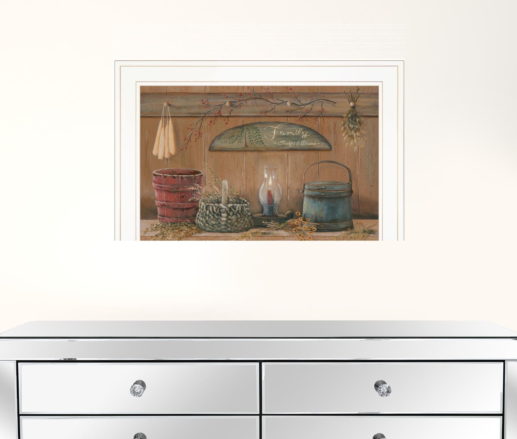 Treasures On The Shelf I 2 White Framed Print Wall Art