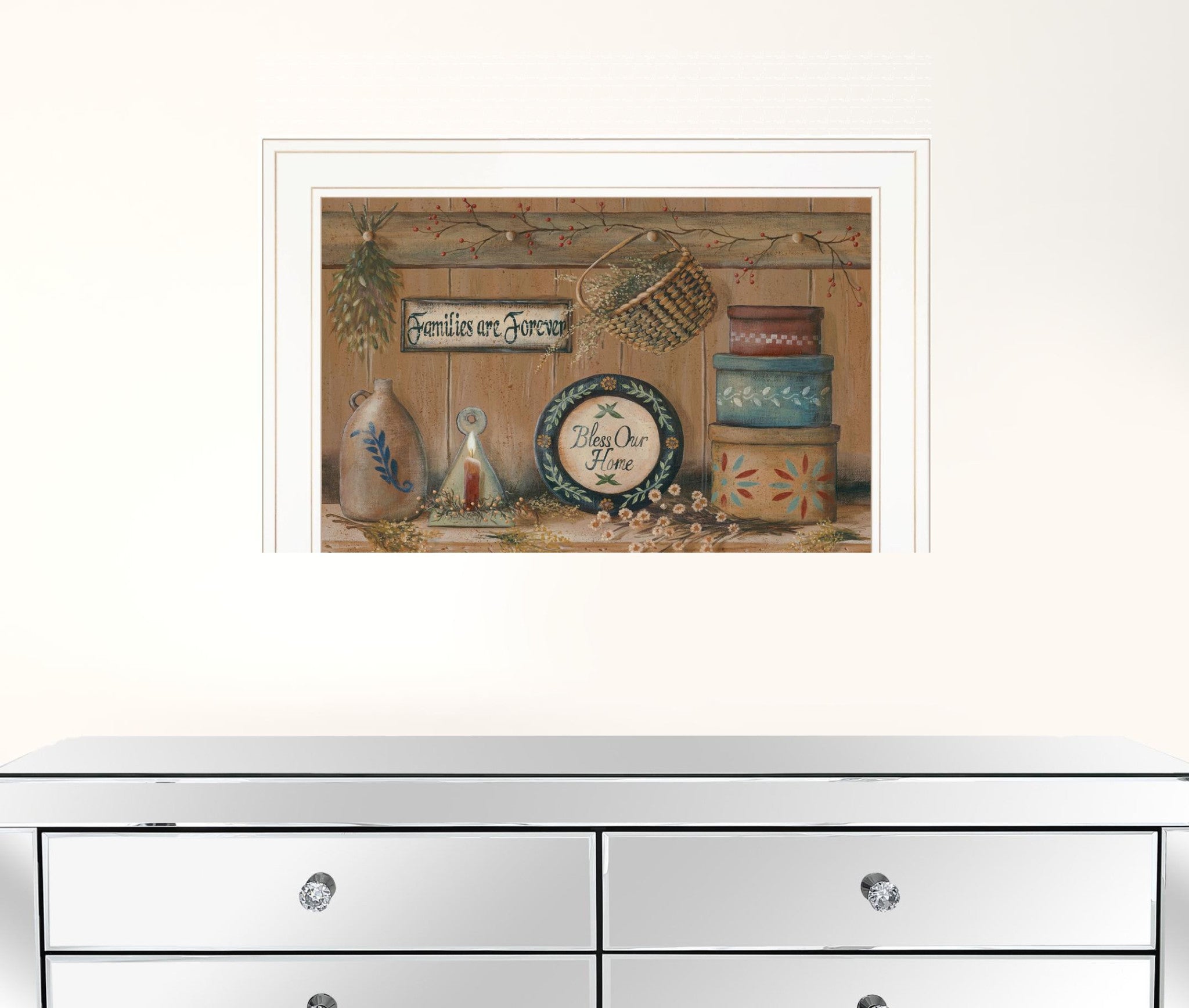 Treasures On The Shelf II 2 White Framed Print Wall Art