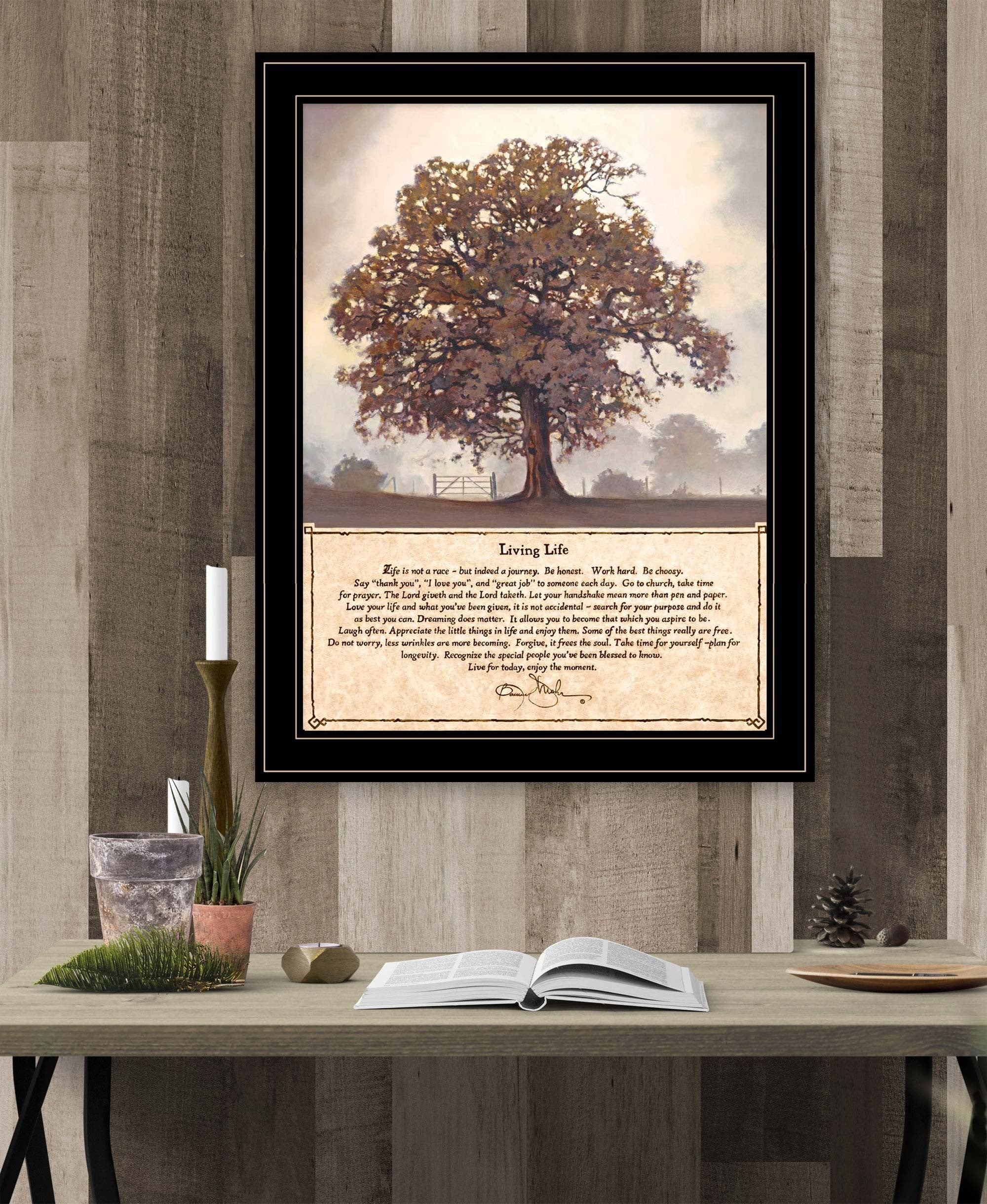 Living Life 14 Black Framed Print Wall Art