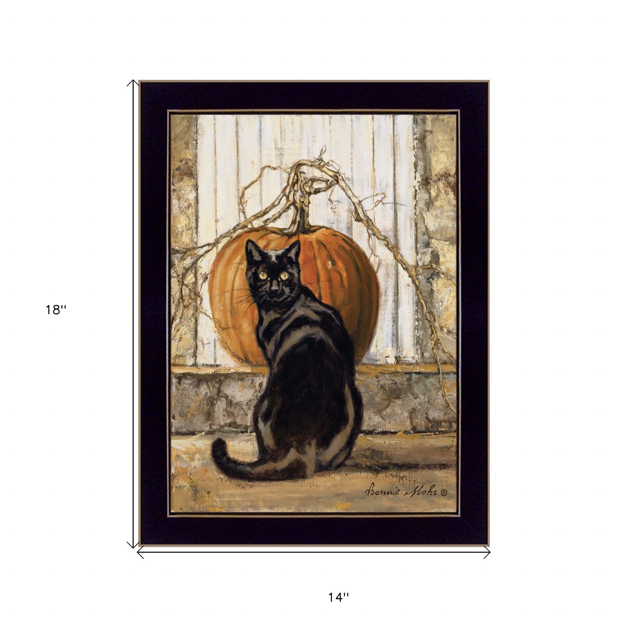 Black Cat 3 Black Framed Print Wall Art