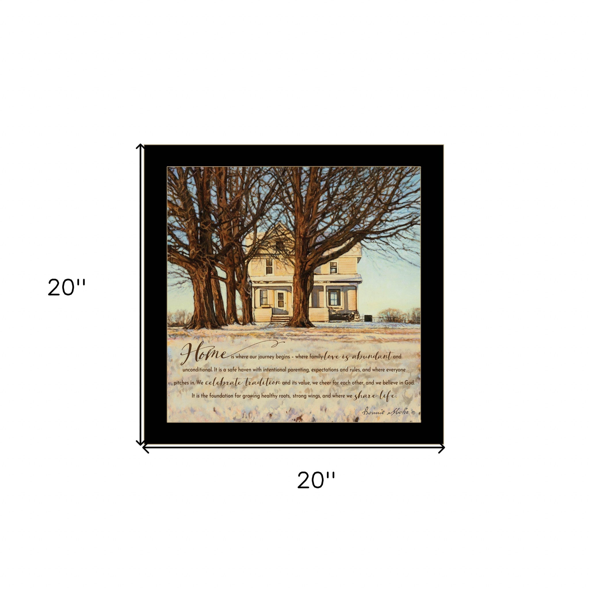 Home 3 Black Framed Print Wall Art