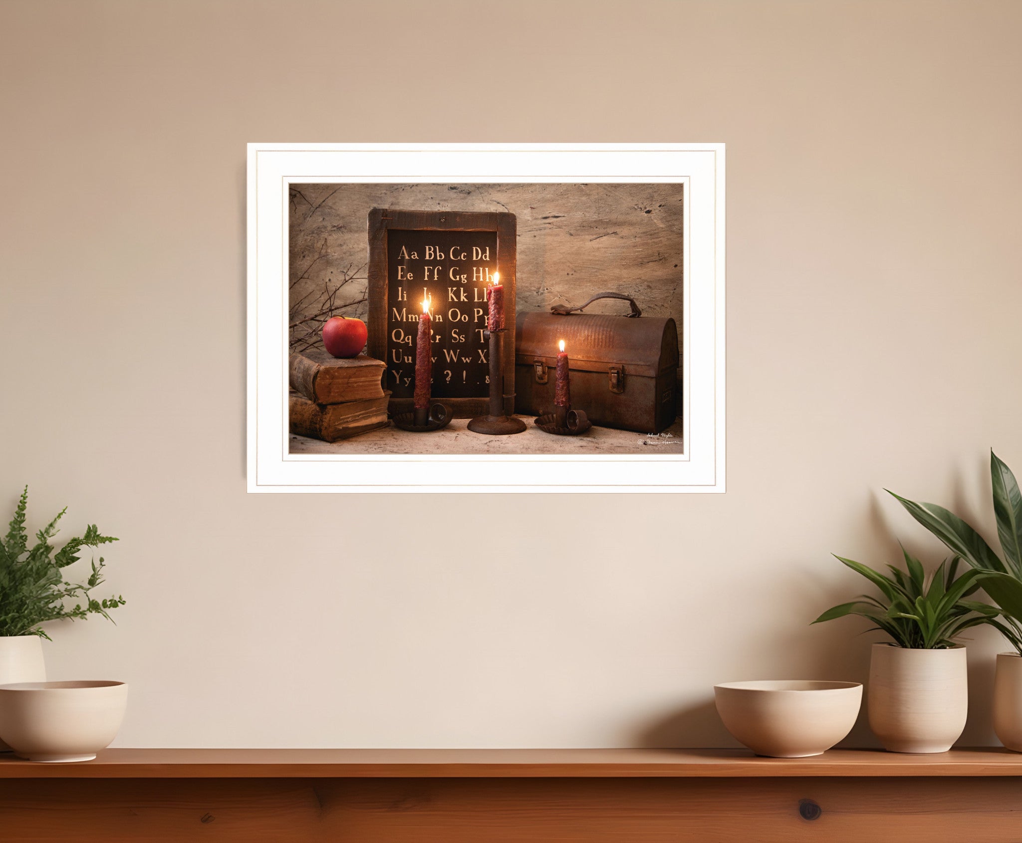 School Nights 2 White Framed Print Wall Art