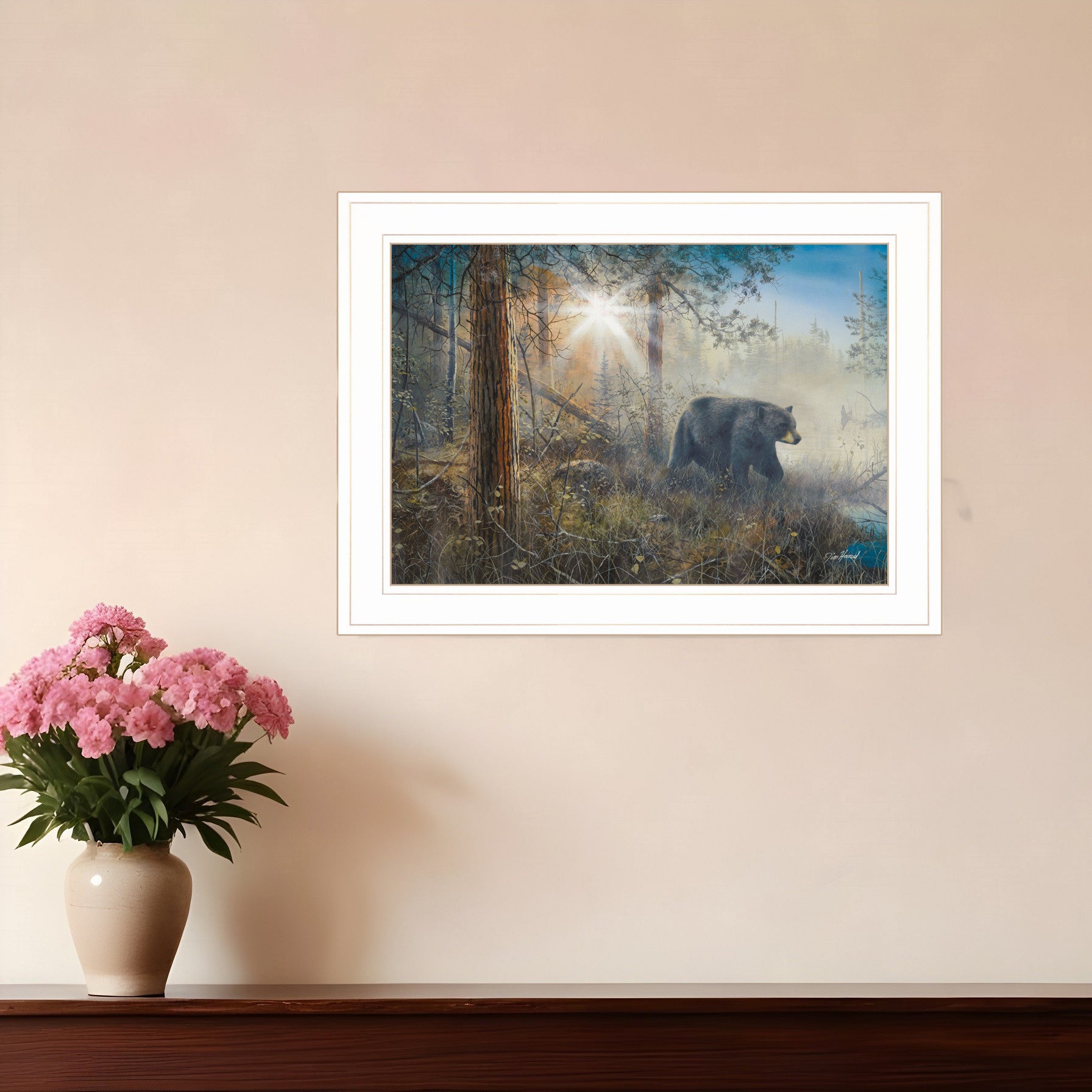 Shadow in the Mist Collection 1 White Framed Print Wall Art