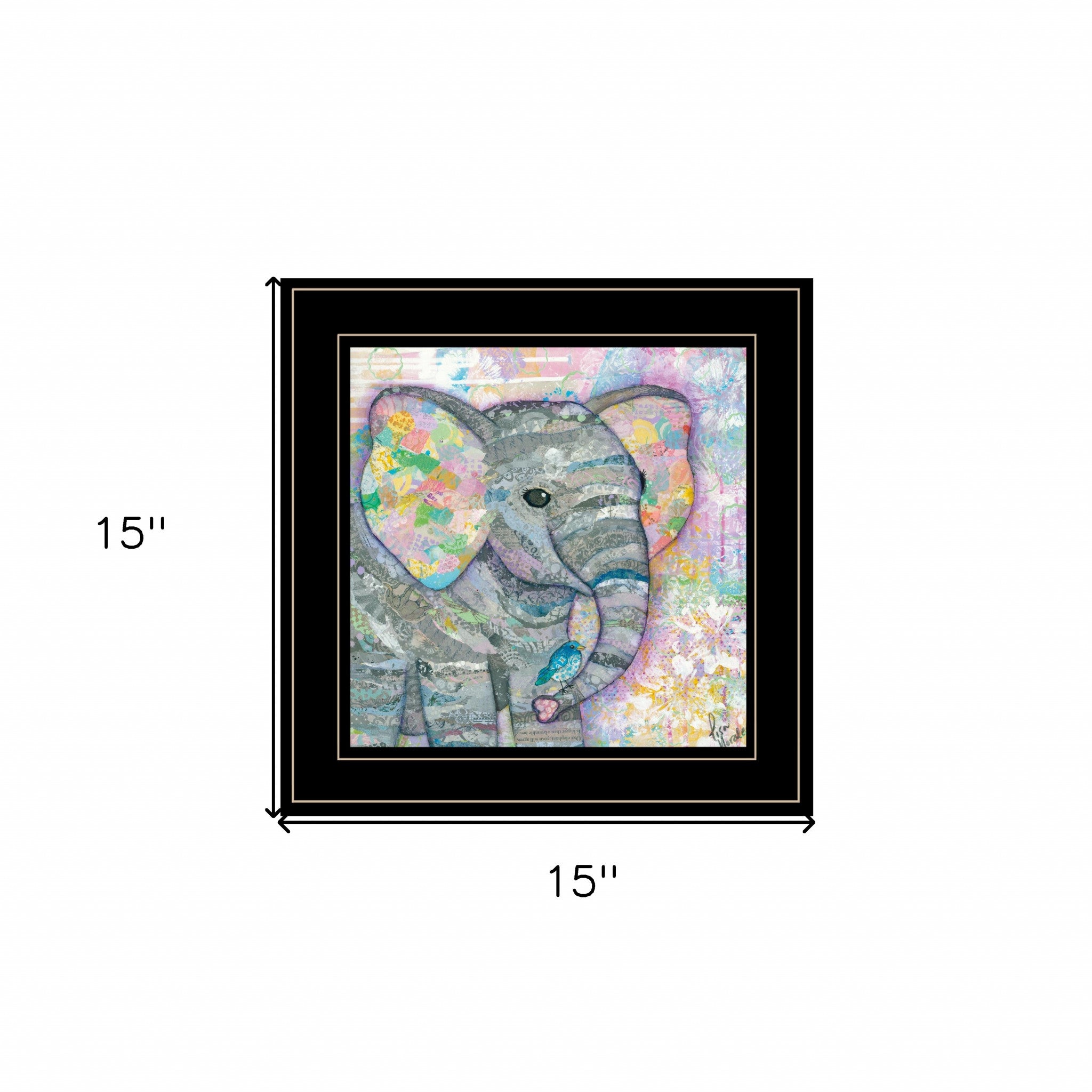 Elephant I 3 Black Framed Print Wall Art