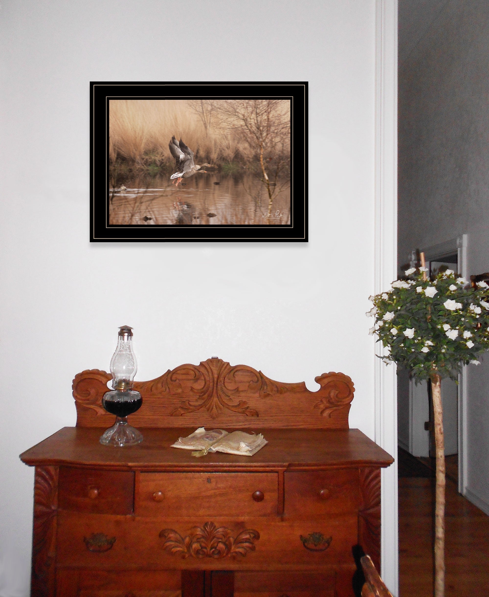 Fly Away 5 Black Framed Print Wall Art