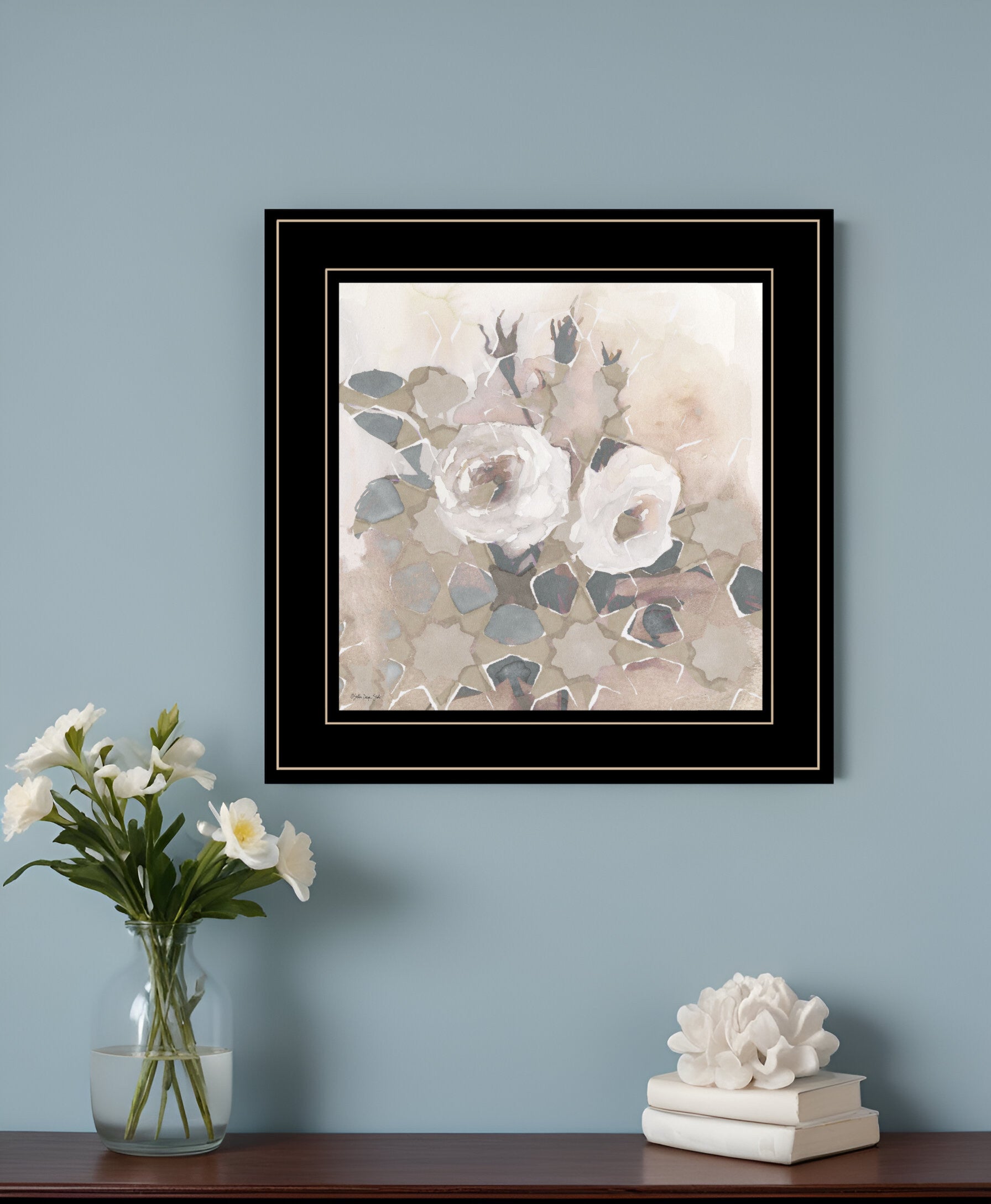 Transitional Blooms I 3 Black Framed Print Wall Art