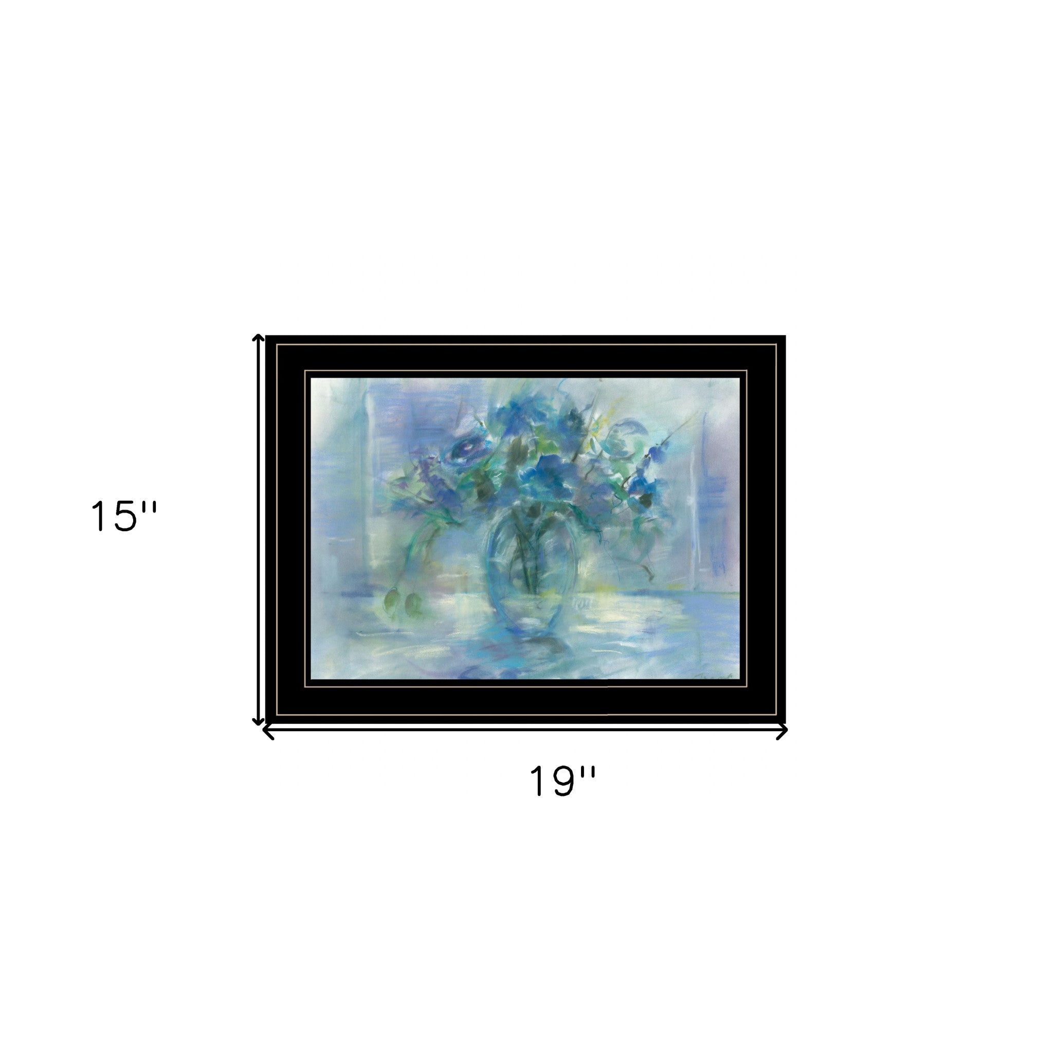 Susies Blue 3 Black Framed Print Wall Art