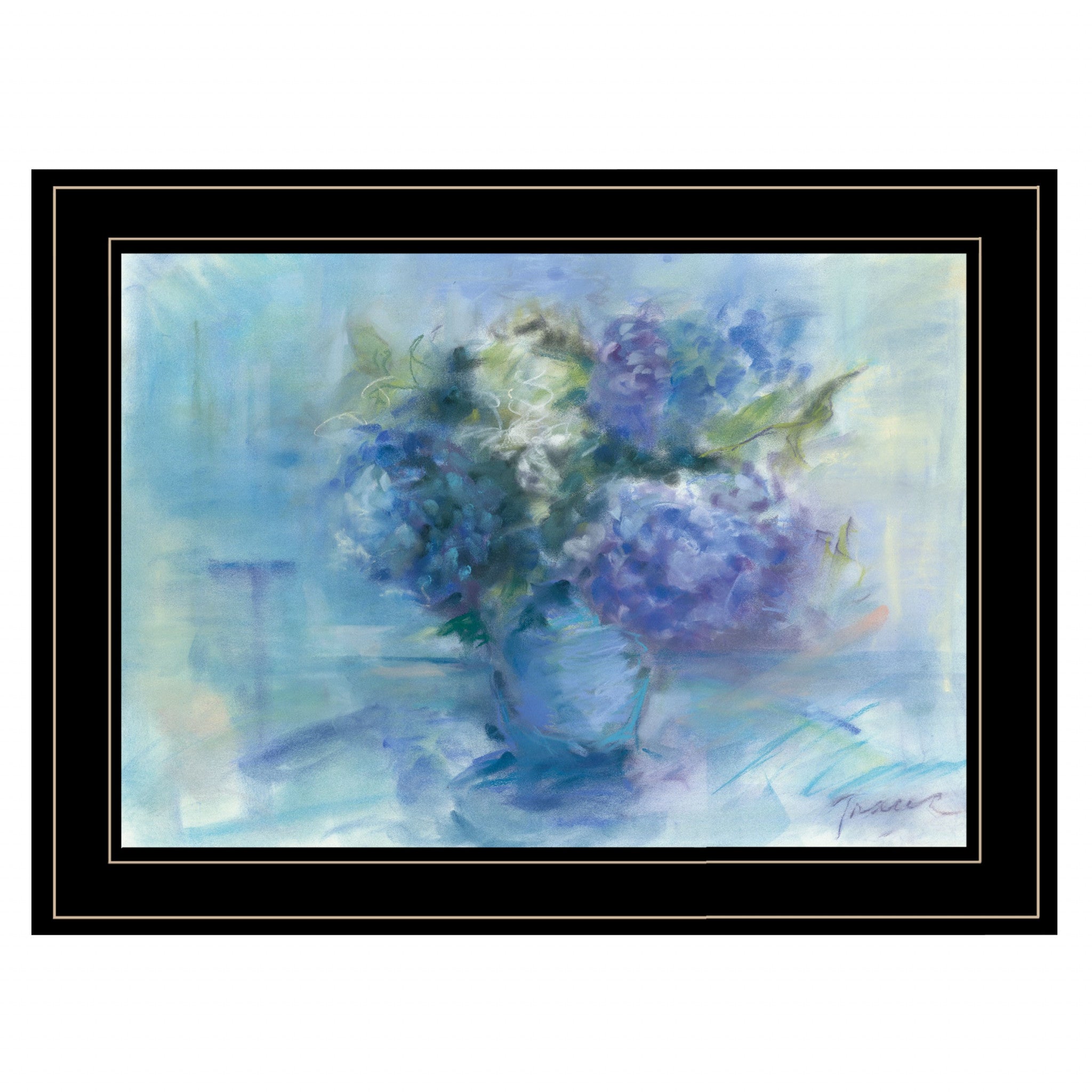 Bouquet 3 Black Framed Print Wall Art