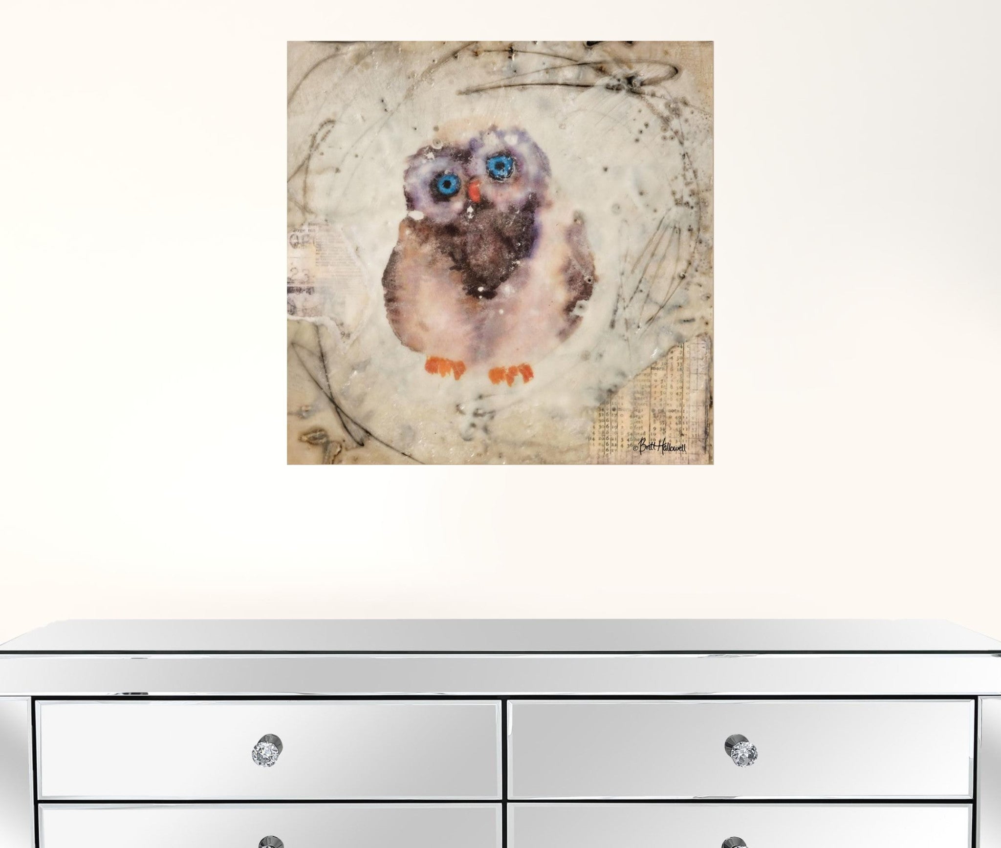 Set Of Two Wonder Years Owls 1 White Framed Print Wall Art