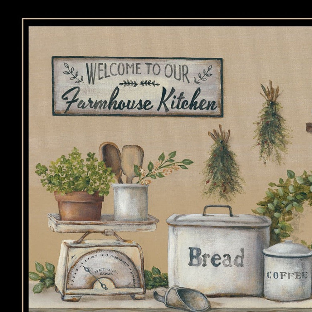 Set Of Two Farmhouse Kitchen 2 Black Framed Print Kitchen Wall Art